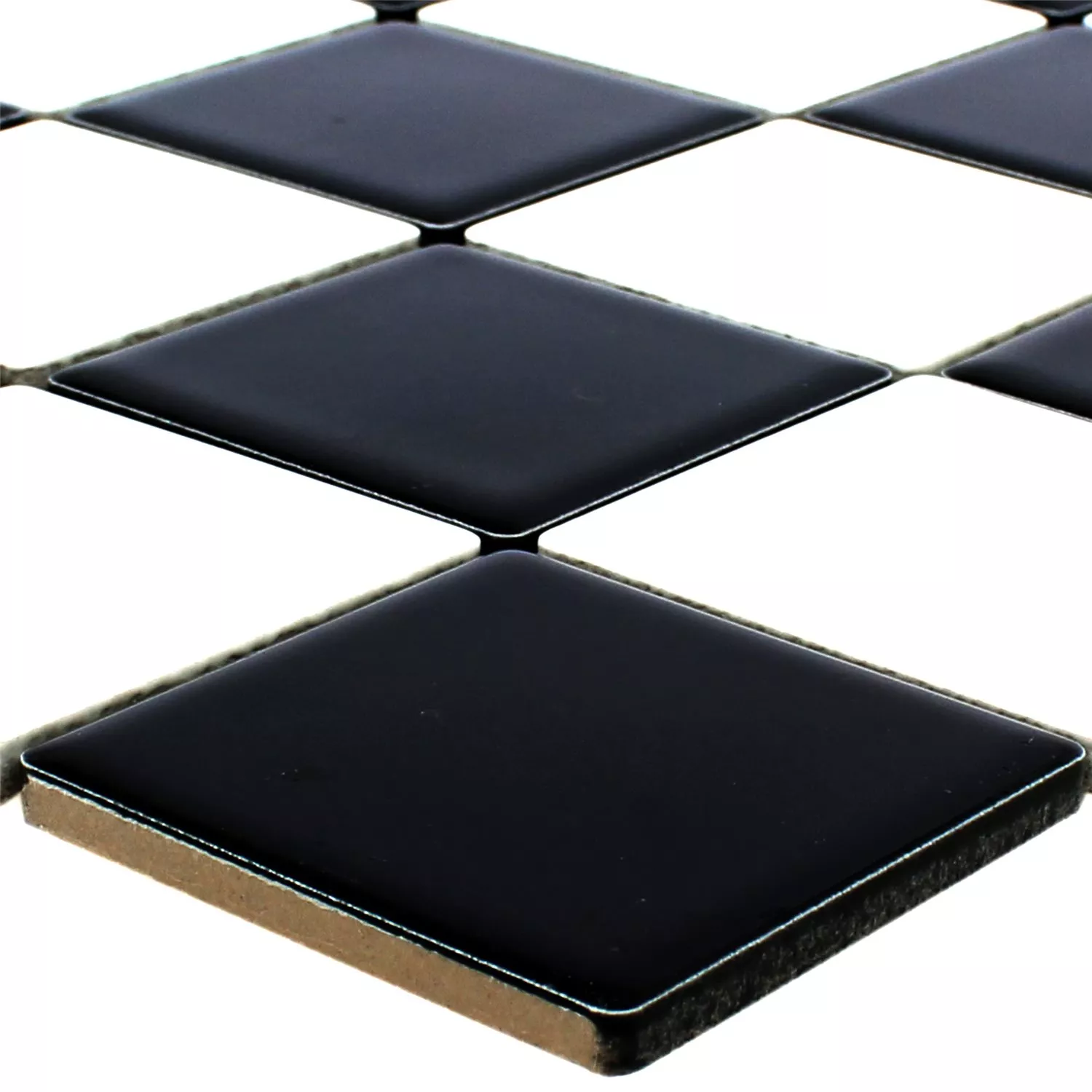Azulejos De Mosaico Cerámica Monte Carlo Negro Blanco Mate