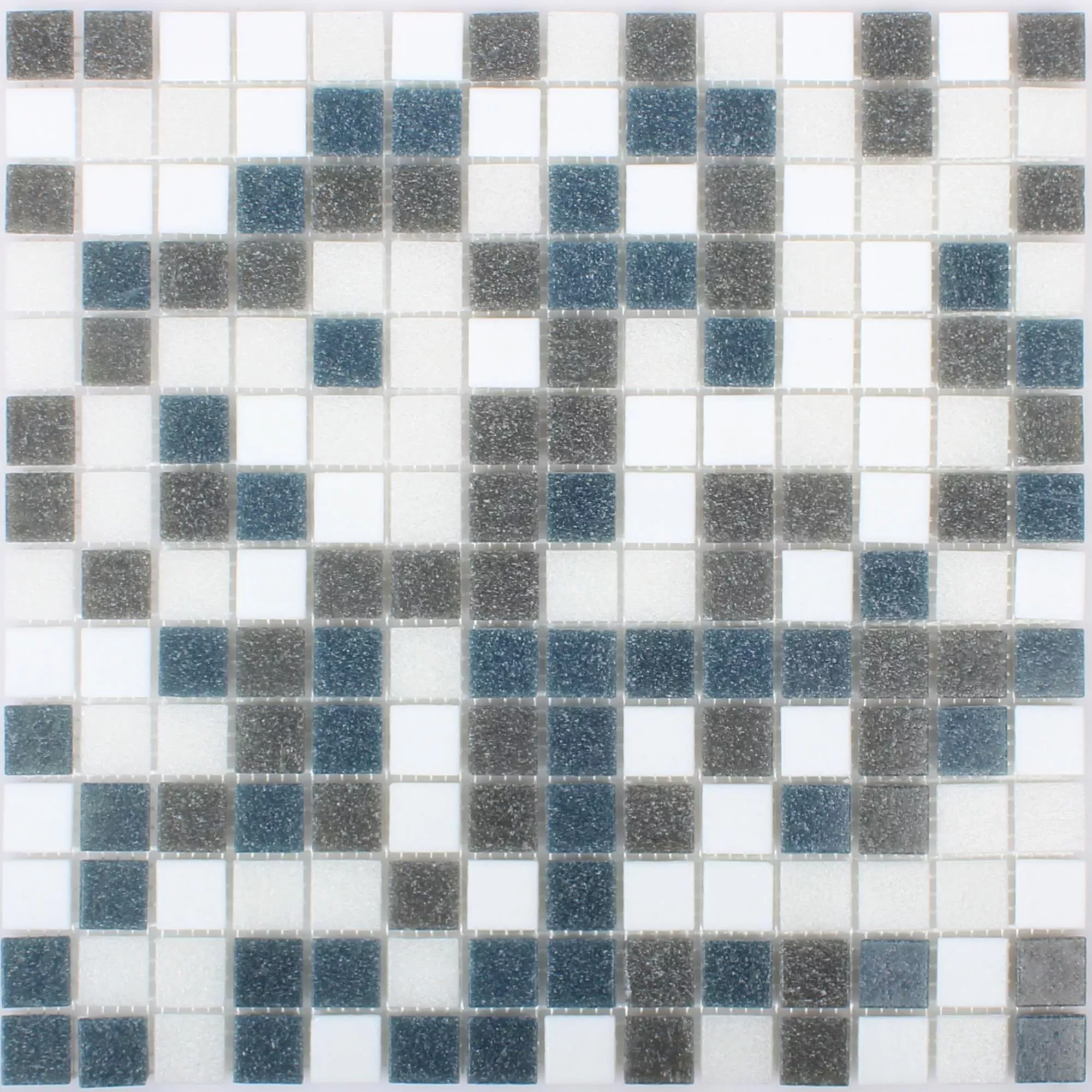 Mosaico De Cristal Azulejos Nelson Blanco Gris Metálico