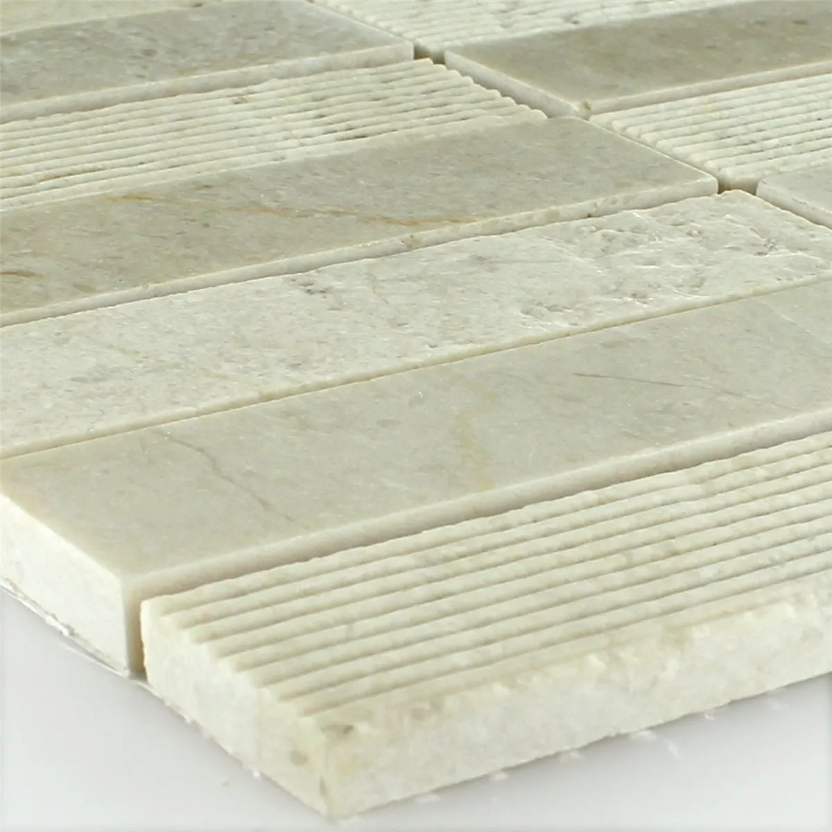 Azulejos De Mosaico Mármol Fresado Pulido Beige