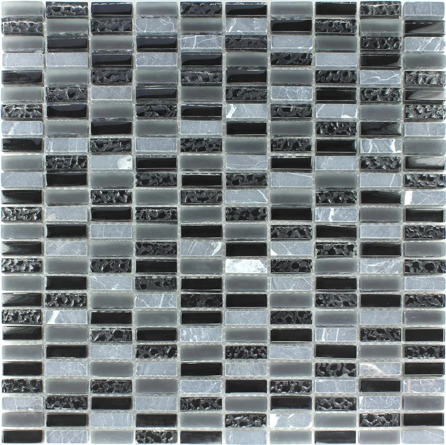 Azulejos De Mosaico Mármol Gris Mezcla 10x30x8mm