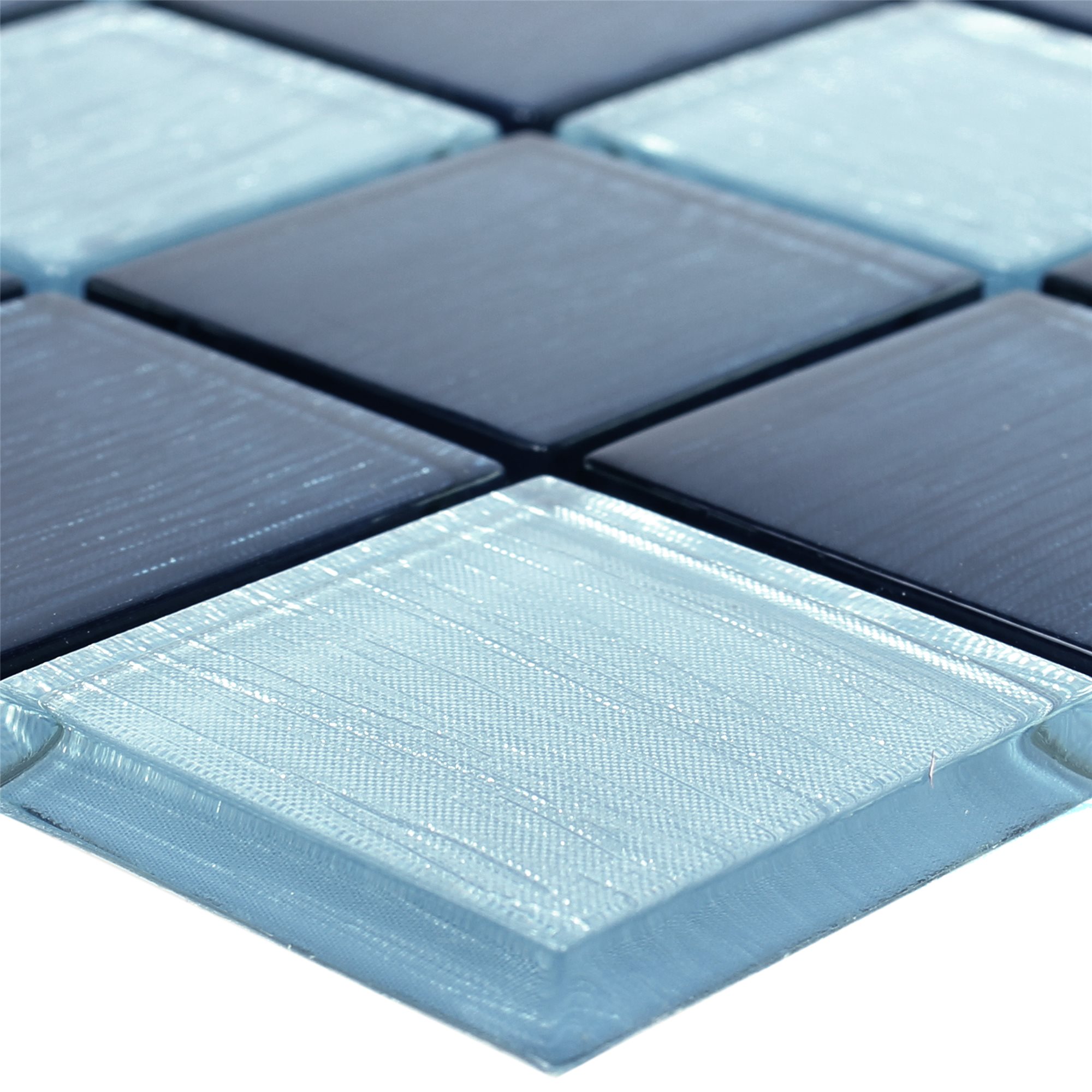 Muestra Mosaico De Cristal Azulejos Bellevue Azul