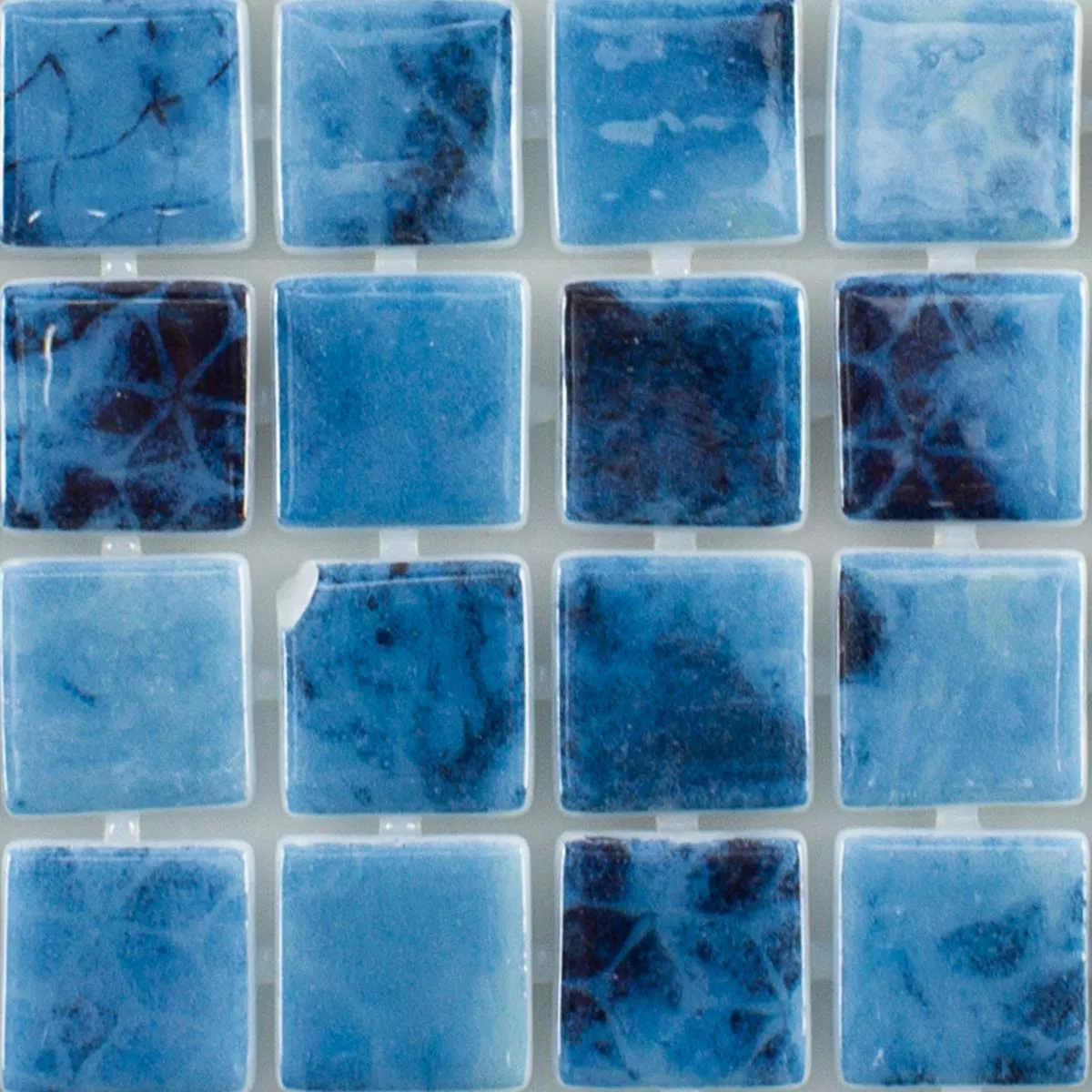 Muestra Vidrio Piscina Mosaico Baltic Azul
