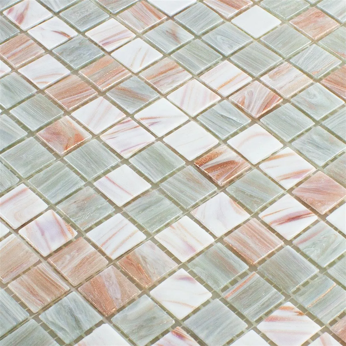 Muestra Mosaico De Cristal Azulejos Oroensilk Beige Claro