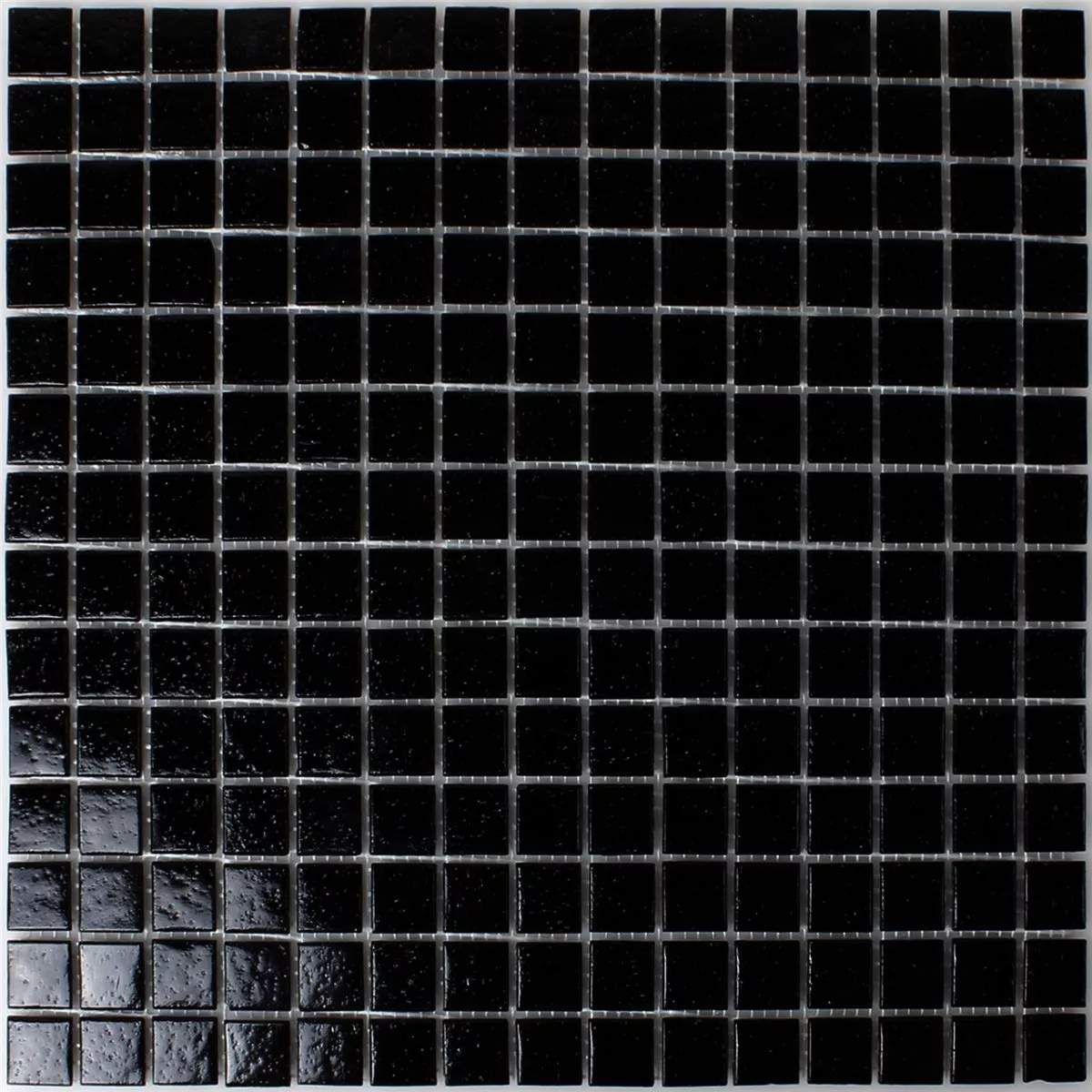 Azulejos De Mosaico Cristal Negro Uni 20x20x4mm