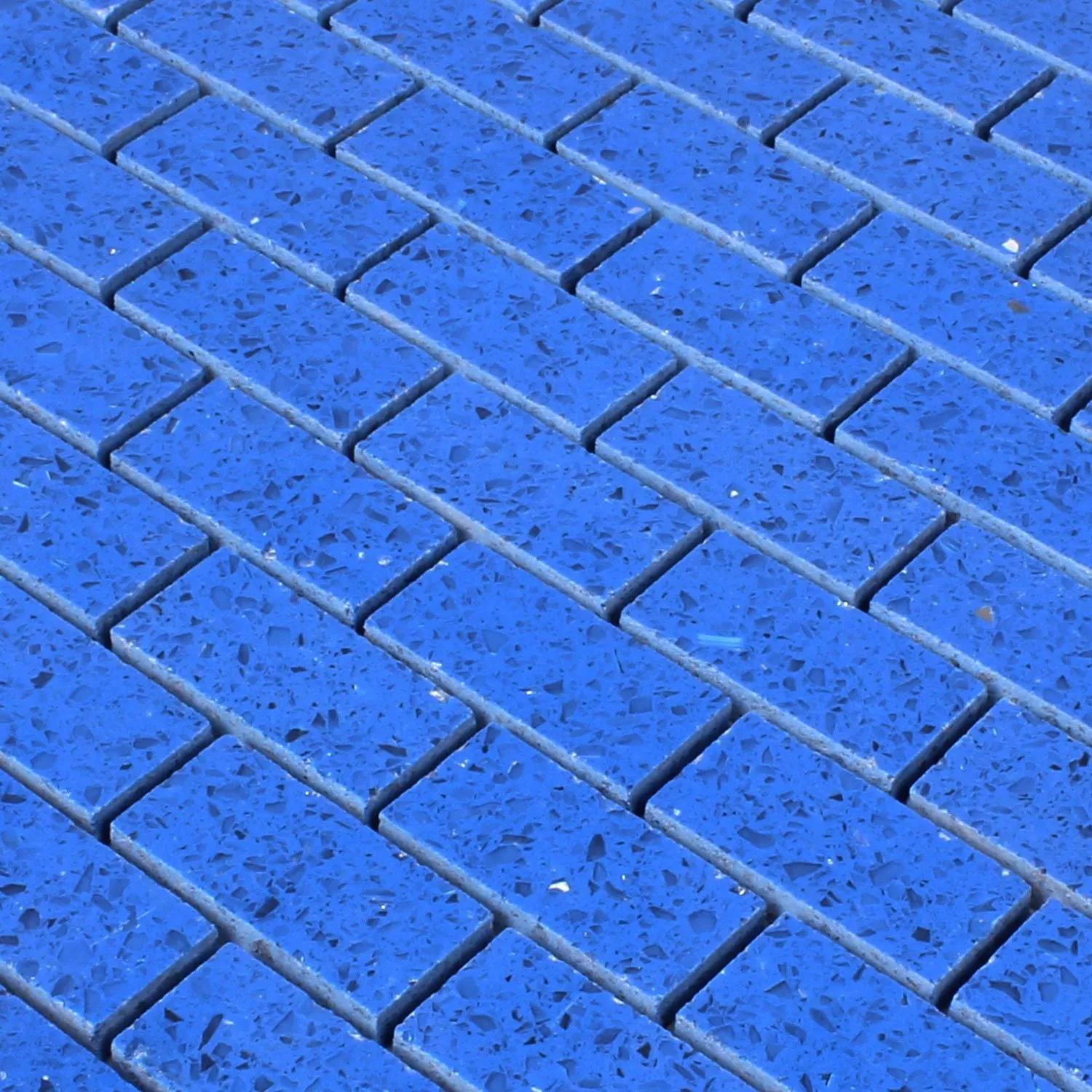 Muestra Azulejos De Mosaico Resina Cuarzo Azul