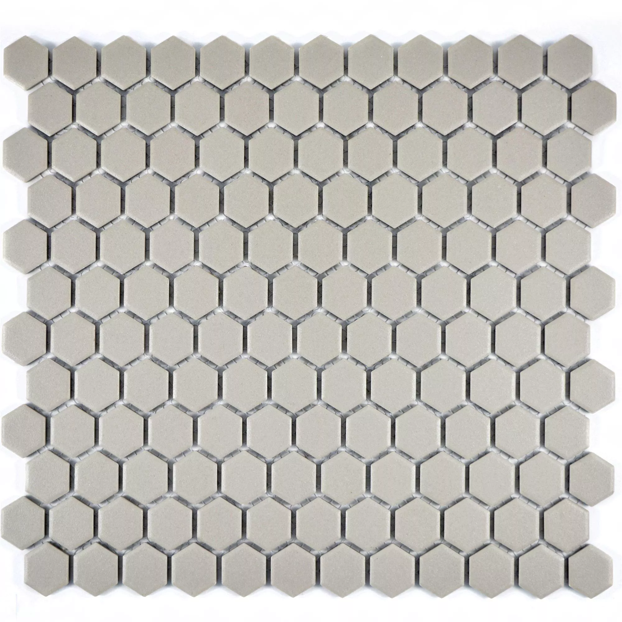 Cerámica Azulejos De Mosaico Hexagonales Zeinal No Esmaltado Gris Claro R10B