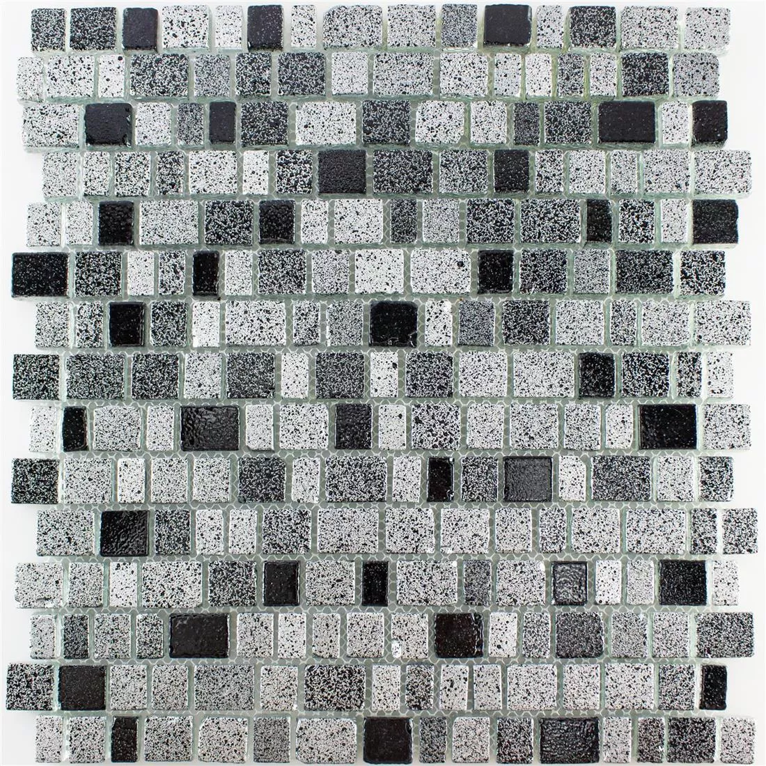 Cristal Azulejos De Mosaico Economy Negro Gris