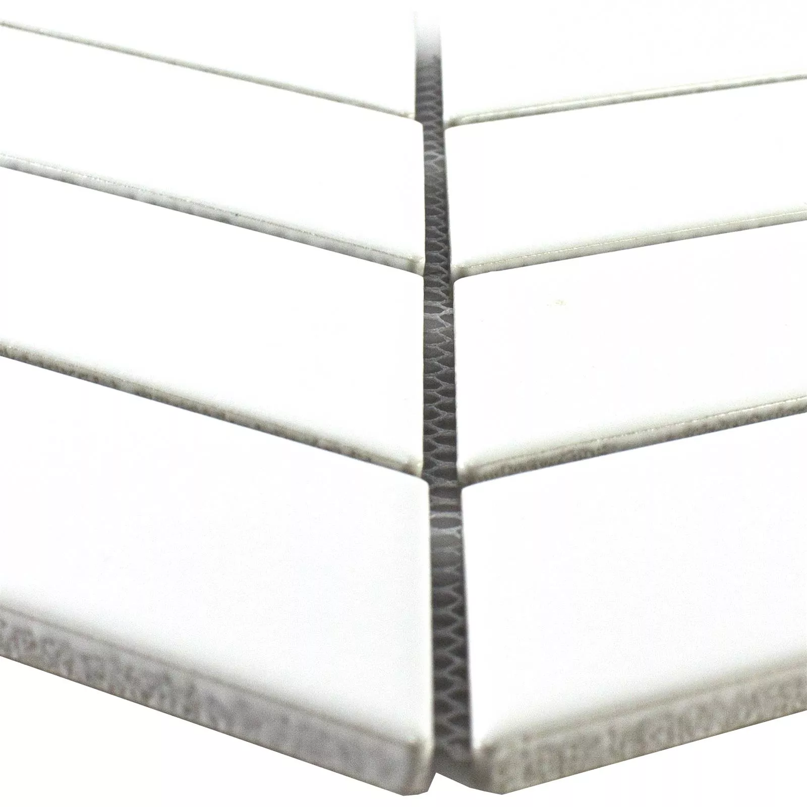 Cerámica Azulejos De Mosaico Artesia Espinas De Pescado Blanco Mate Cerámica Azulejos De Mosaico Artesia Espinas De Pescado Blanco Mate