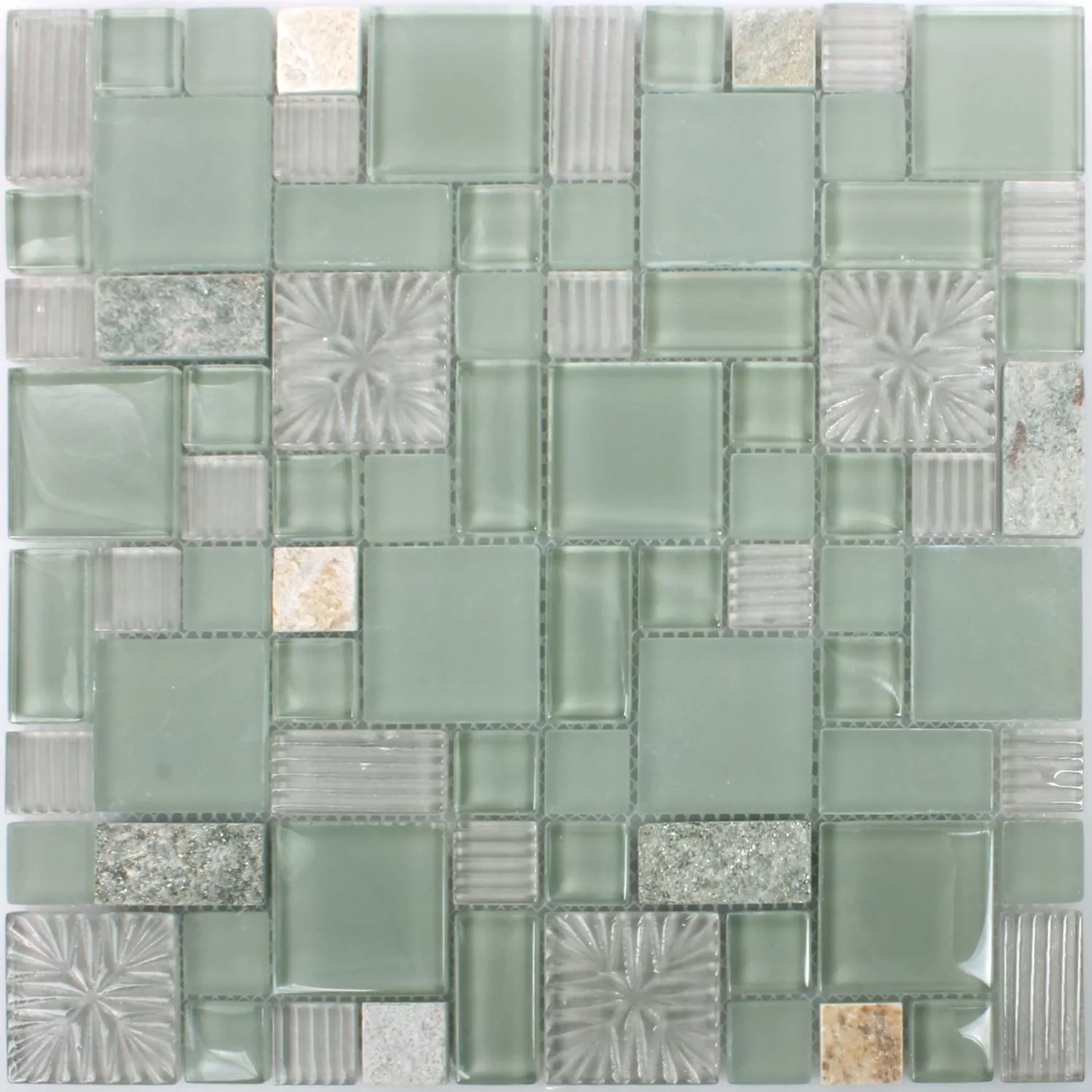 Azulejos De Mosaico Norderney Cristal Piedra Natural Gris