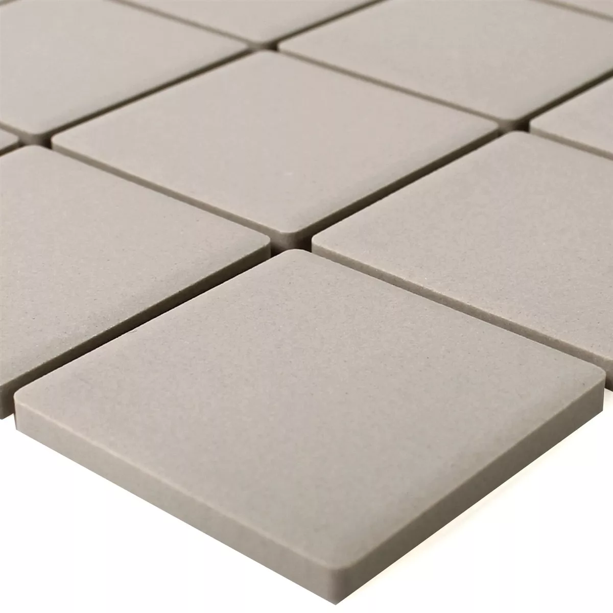 Azulejos De Mosaico Cerámica Beige Claro Uni Antideslizante No Esmaltado