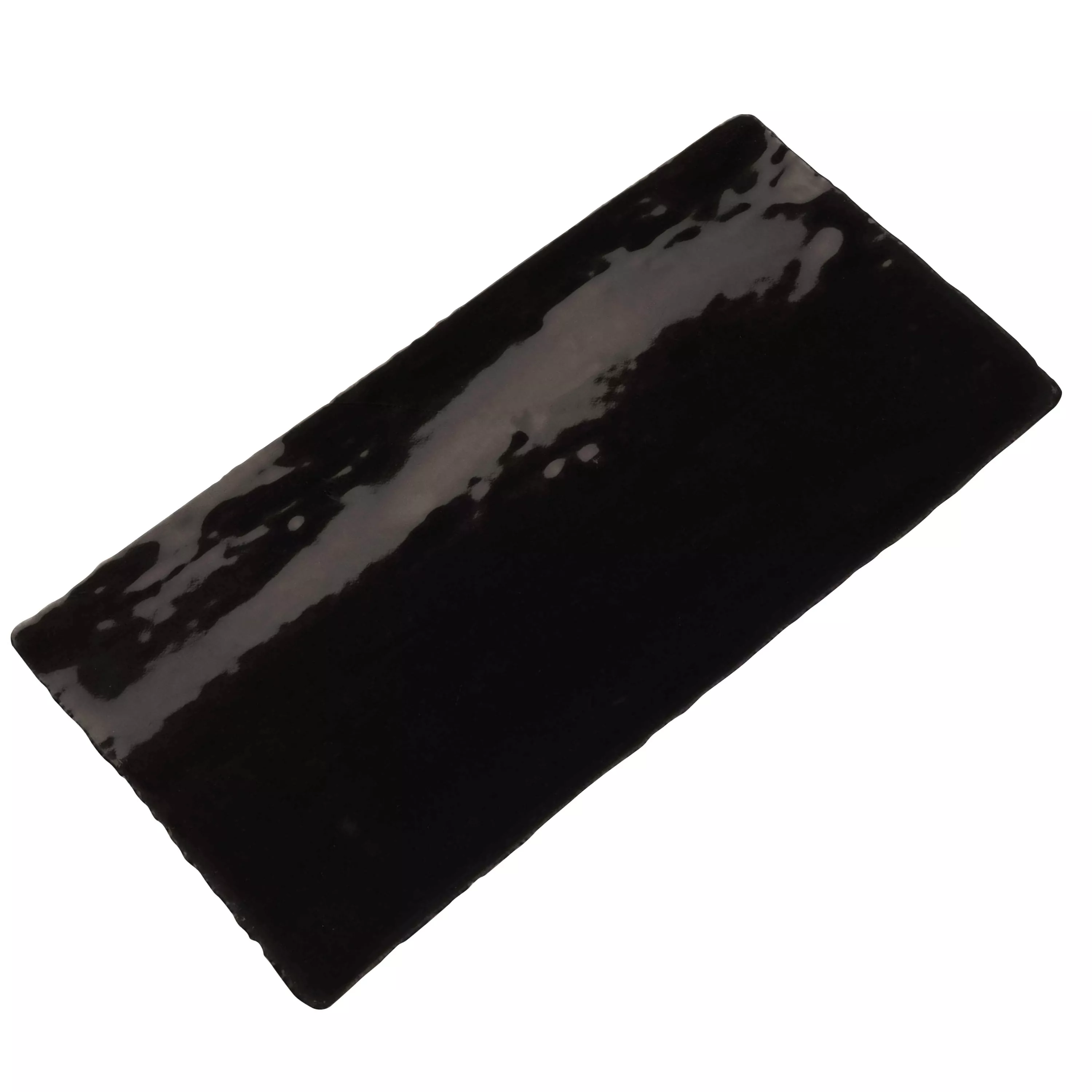 Revestimiento Algier Hecho A Mano 7,5x15cm Negro
