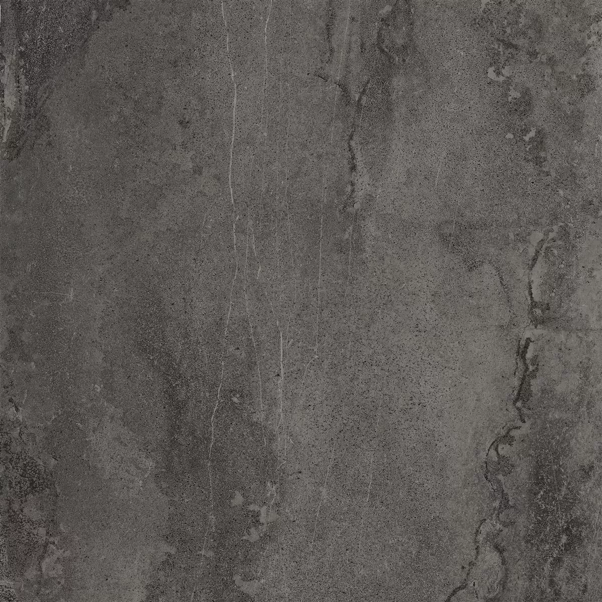 Losas Para Terrazas Detmold Aspecto De Piedra Natural 60x60cm Antracita