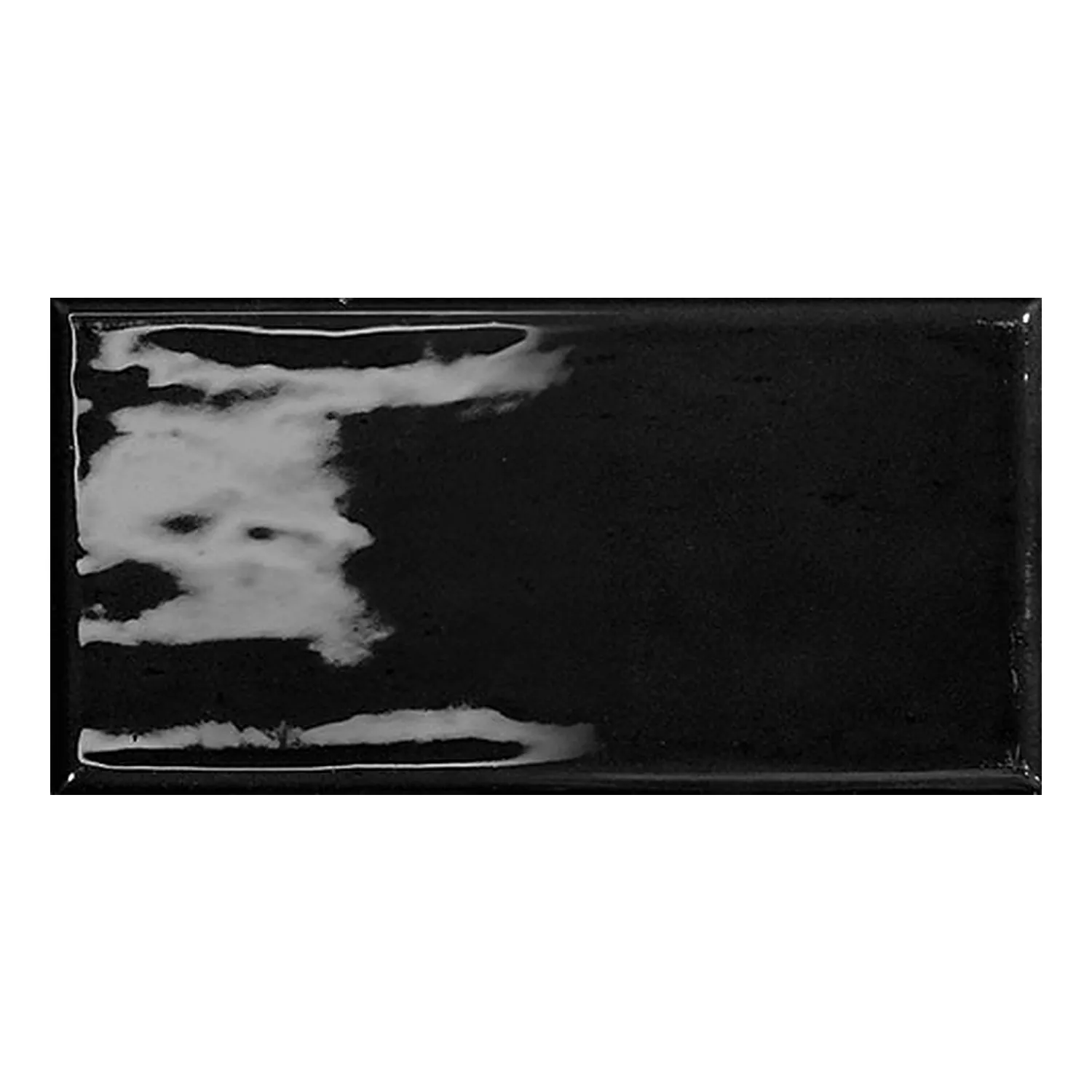 Calissi Negro Brillante Rústico 7,5x15 cm Negro