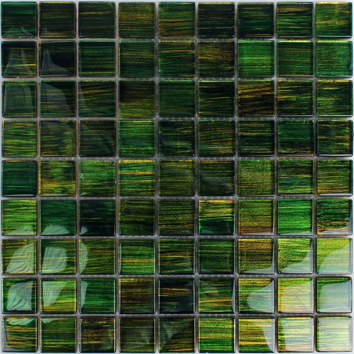 Mosaico De Cristal Azulejos Tradition Verde Oscuro
