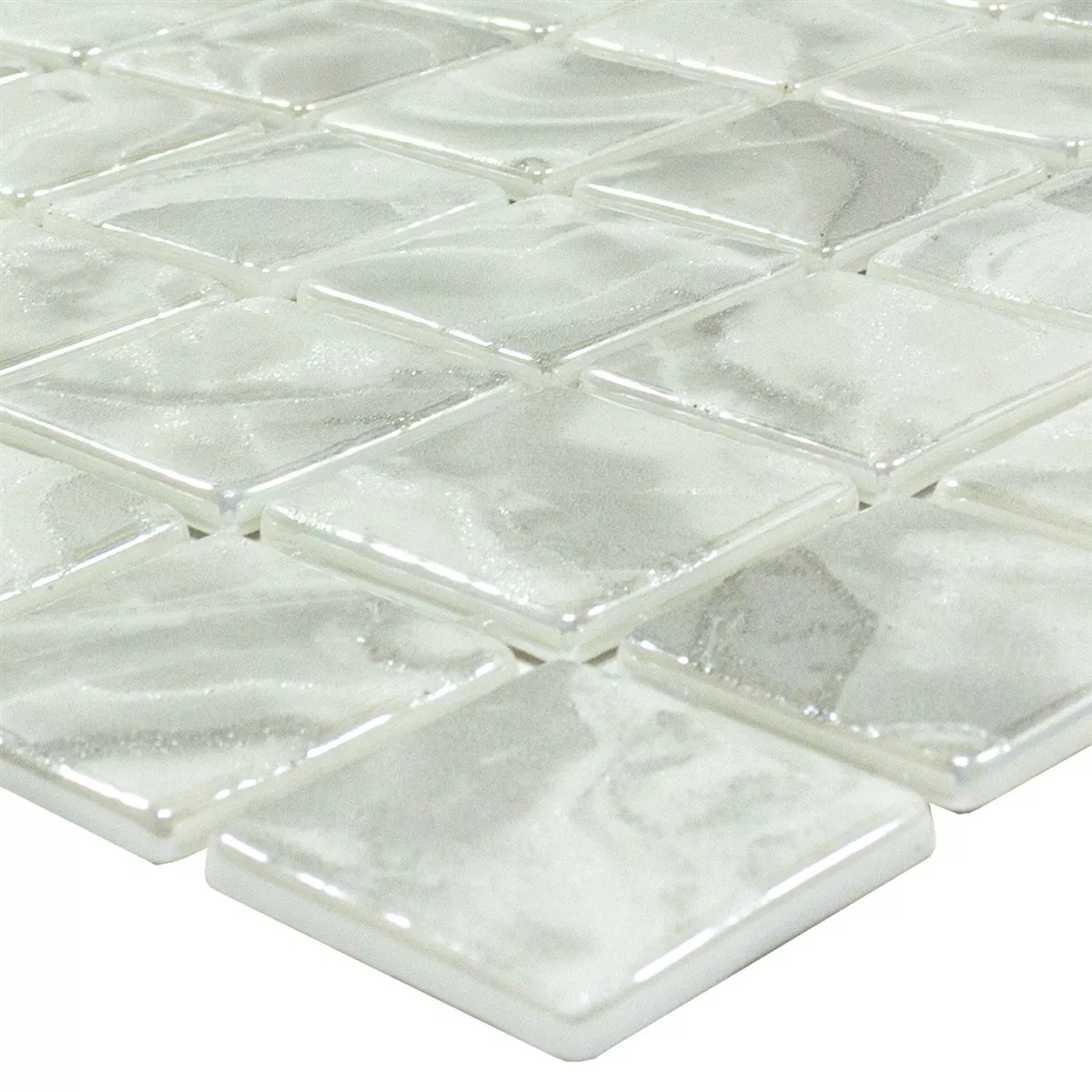 Glas Pool Mosaikfliesen Carolina Grau Creme