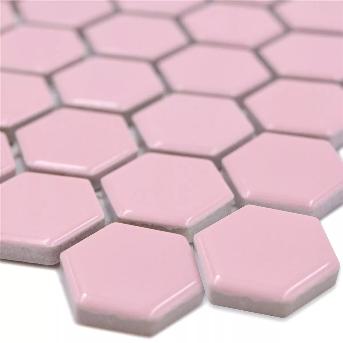 Mosaico Cerámico Salomon Hexagonales Rosa H23 Mosaico Cerámico Salomon Hexagonales Rosa H23