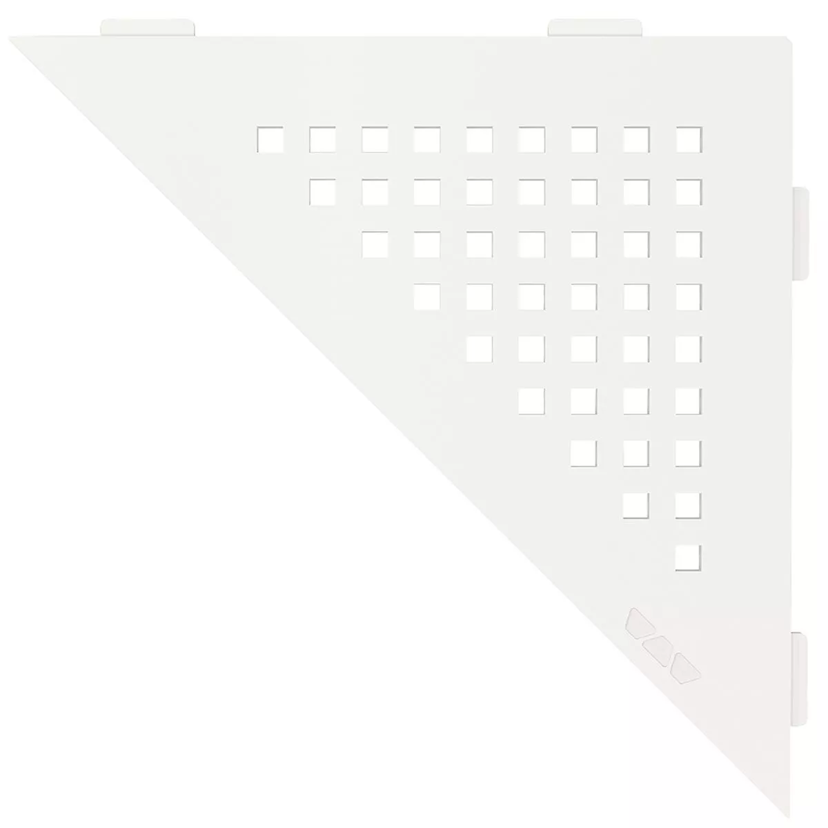 Estante de pared estante de ducha Schlüter triángulo 21x21cm cuadrado blanco