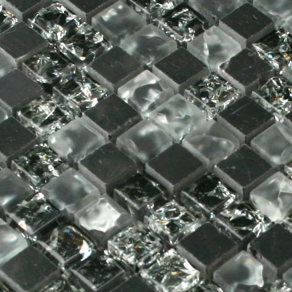 Azulejos De Mosaico Cristal Mármol Piedra Natural Crushed Ice