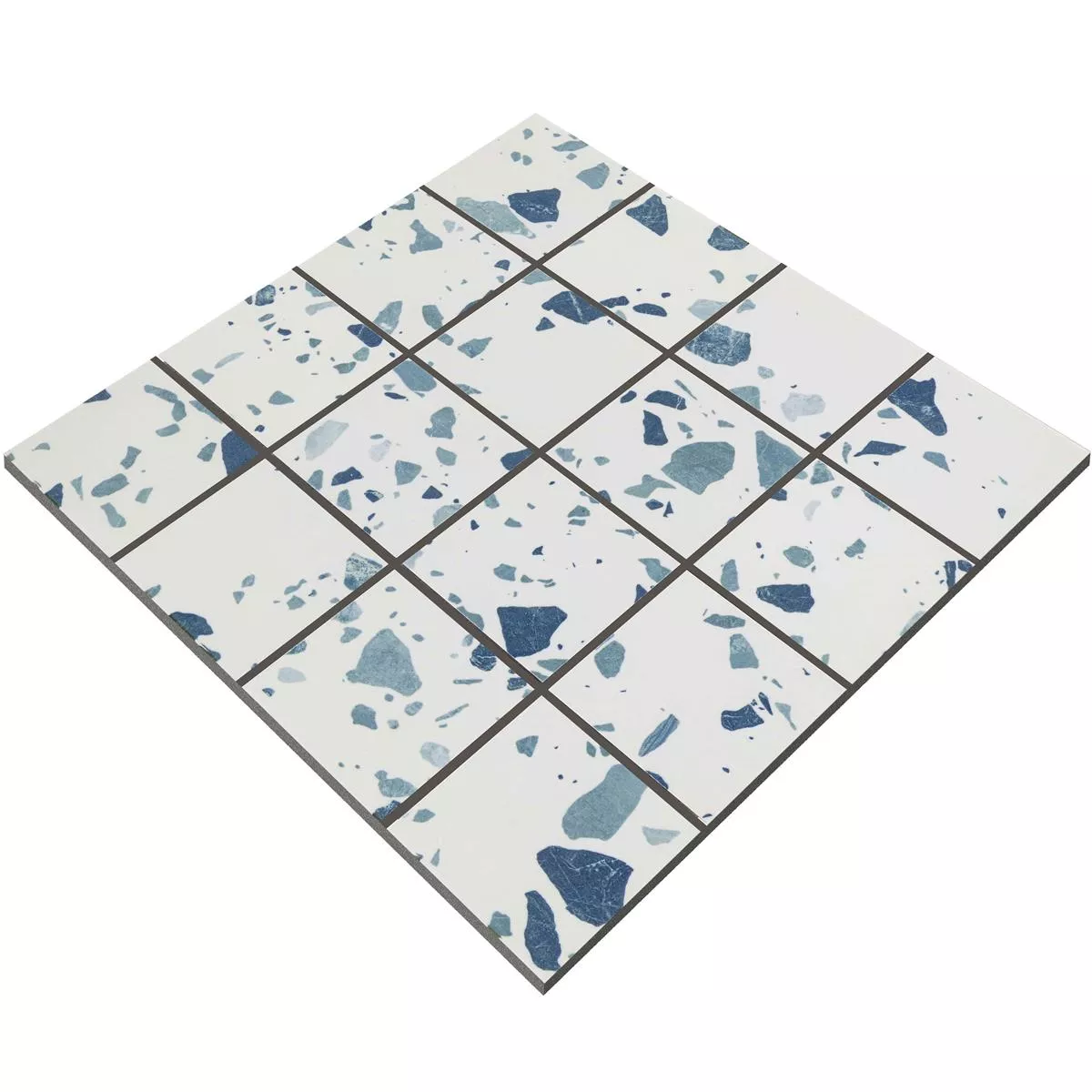 Muestra Mosaico Cerámico Azulejos Liberty Azul 73x73mm