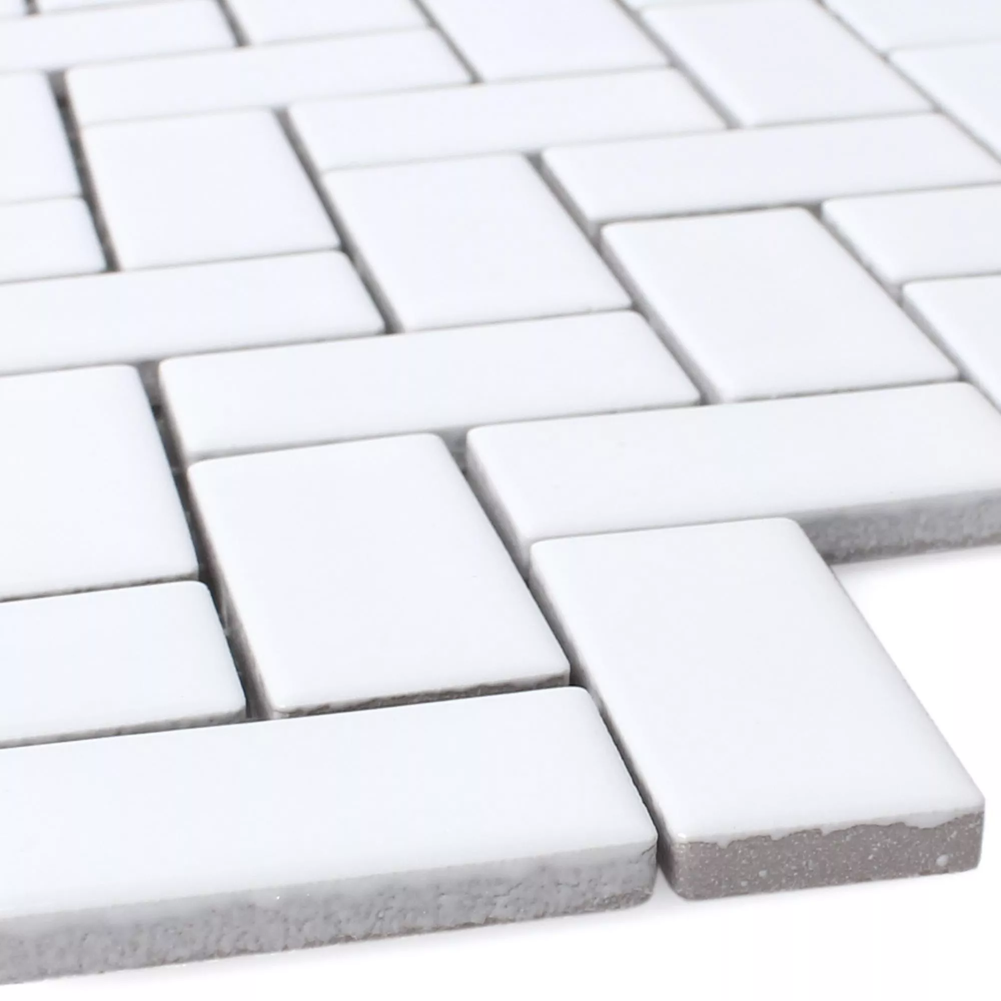 Azulejos De Mosaico Cerámica Casillas Blanco Mate Azulejos De Mosaico Cerámica Casillas Blanco Mate