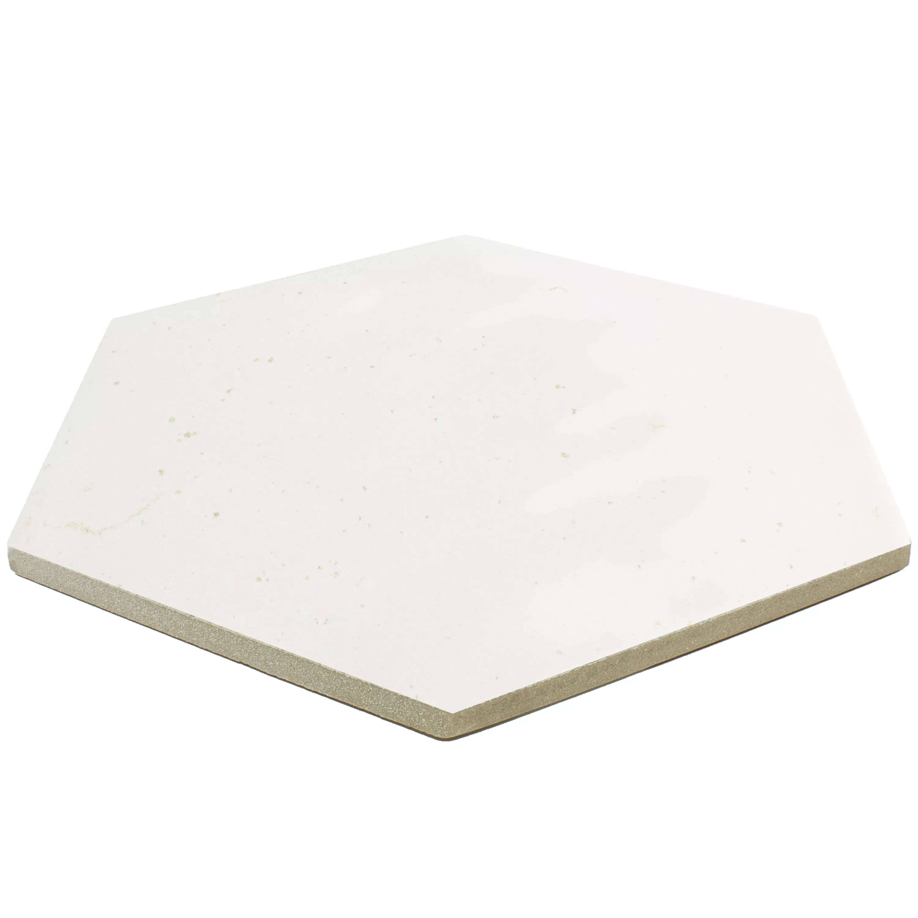 Muestra Revestimientos Arosa Brillante Corrugado Hexagonales Blanco 17,3x15cm