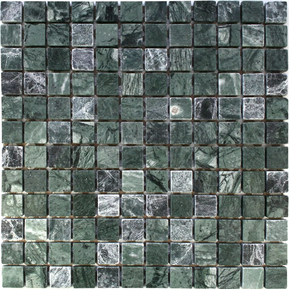 Muestra Azulejos de Mosaico Mármol Morbihan Verde 23x23x8mm