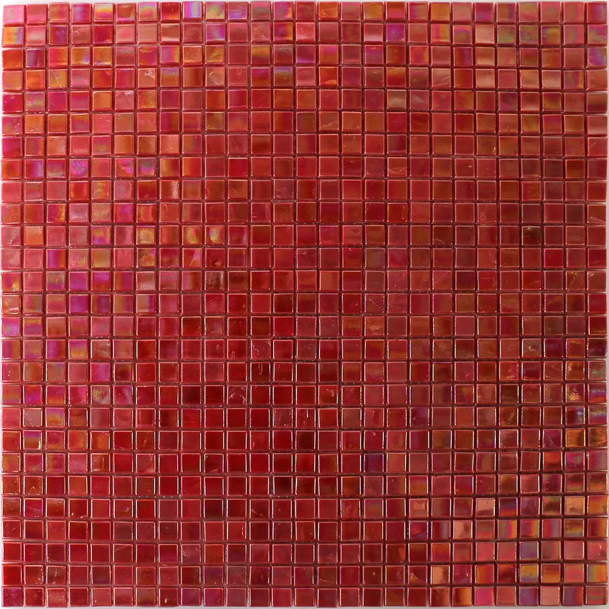 Azulejos De Mosaico Cristal Efecto Nacarado Rojo