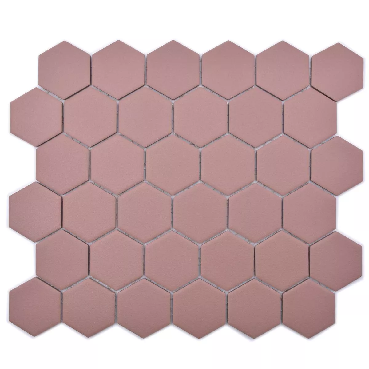 Muestra Mosaico Cerámico Bismarck R10B Hexagonales Terracota H51