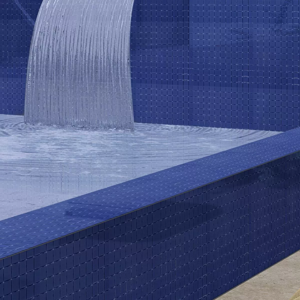 Cristal Piscina Mosaico Venetia Azul Oscuro