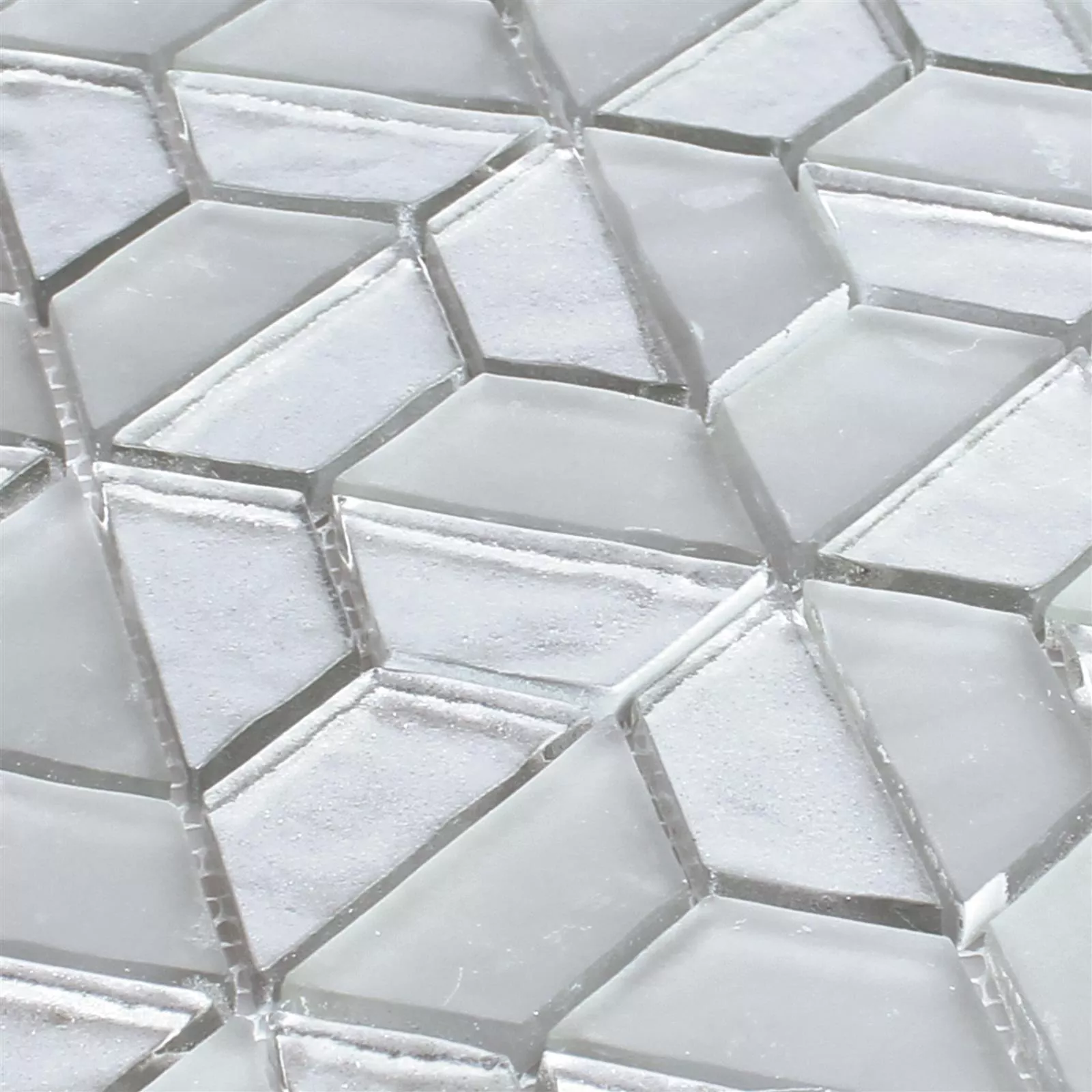Mosaico de Cristal Azulejos Alaaddin Hexagonales Plateado
