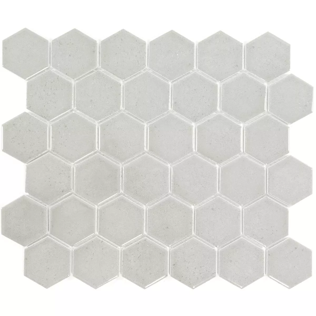 Cerámica Azulejos De Mosaico Eldertown Hexagonales Blanco