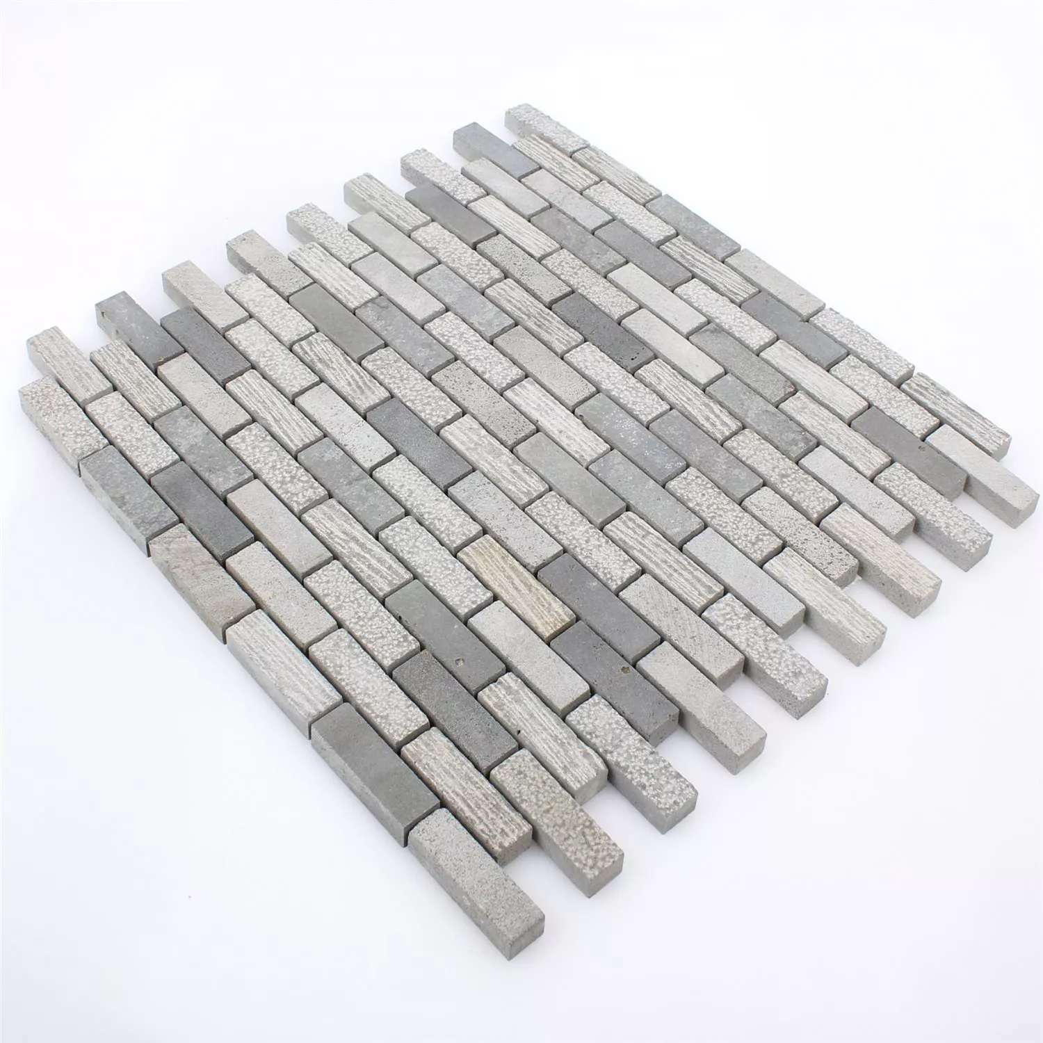 Azulejos De Mosaico Daimon Piedra Carving Mezcla Cement Grey