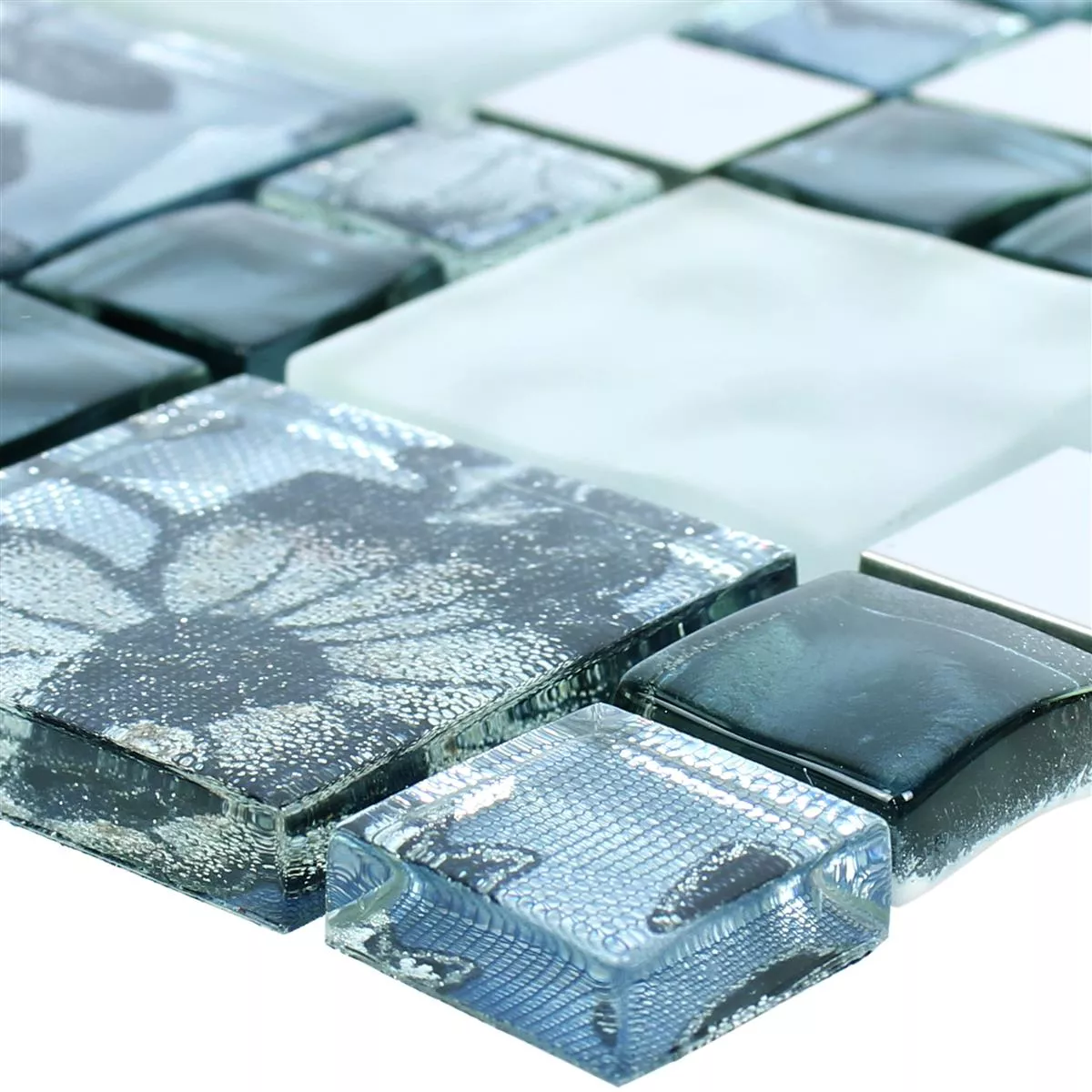 Cristal Metal Acero Inoxidable Mosaico Zadar Gris Azul Cristal Metal Acero Inoxidable Mosaico Zadar Gris Azul
