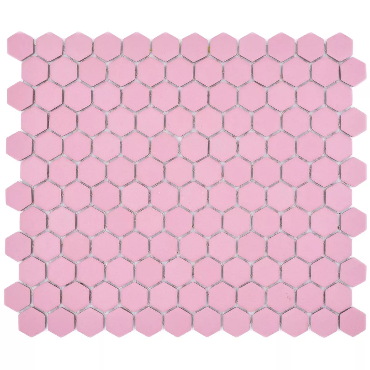 Muestra Mosaico Cerámico Bismarck R10B Hexagonales Rosa H23