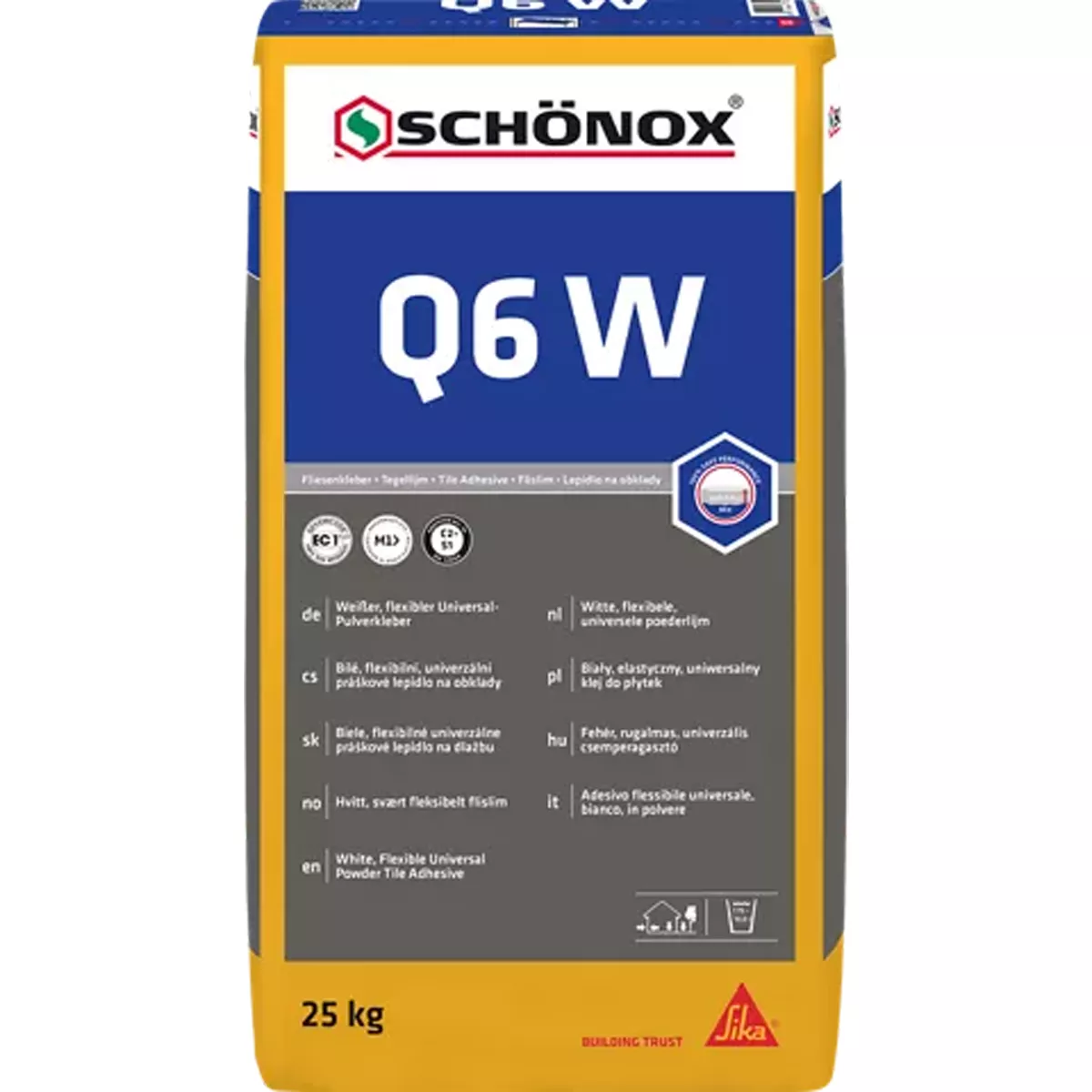 Adhesivo Para Baldosas Schönox Q6 W (pared Y Suelo) Universal (25Kg) (blanco)