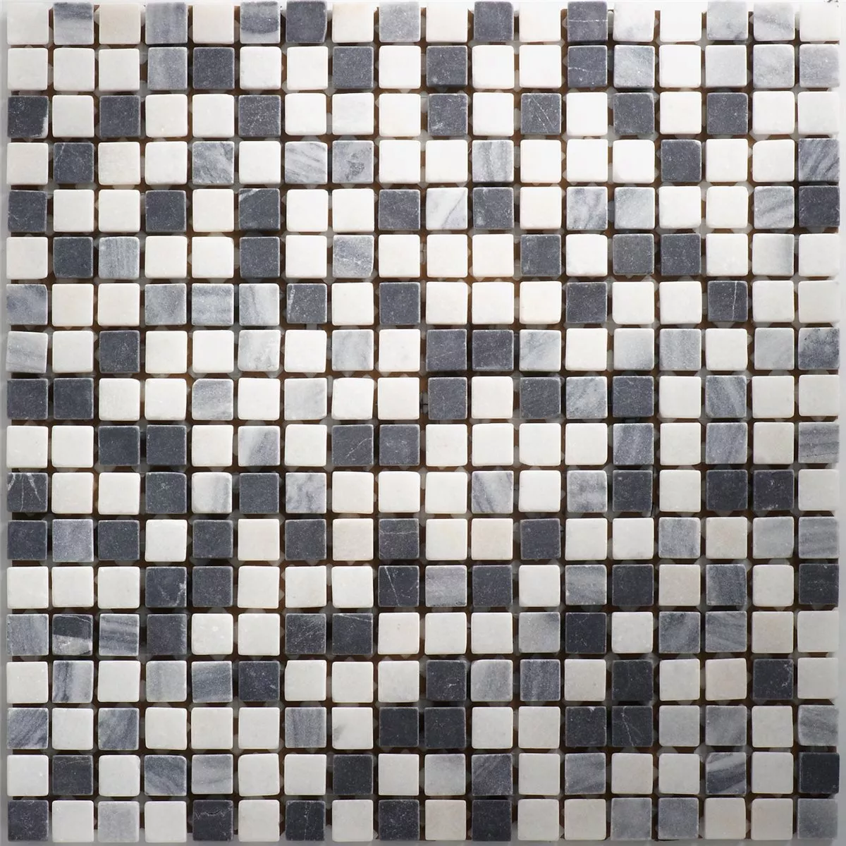 Azulejos De Mosaico Mármol 15x15x8mm Negro Mezcla