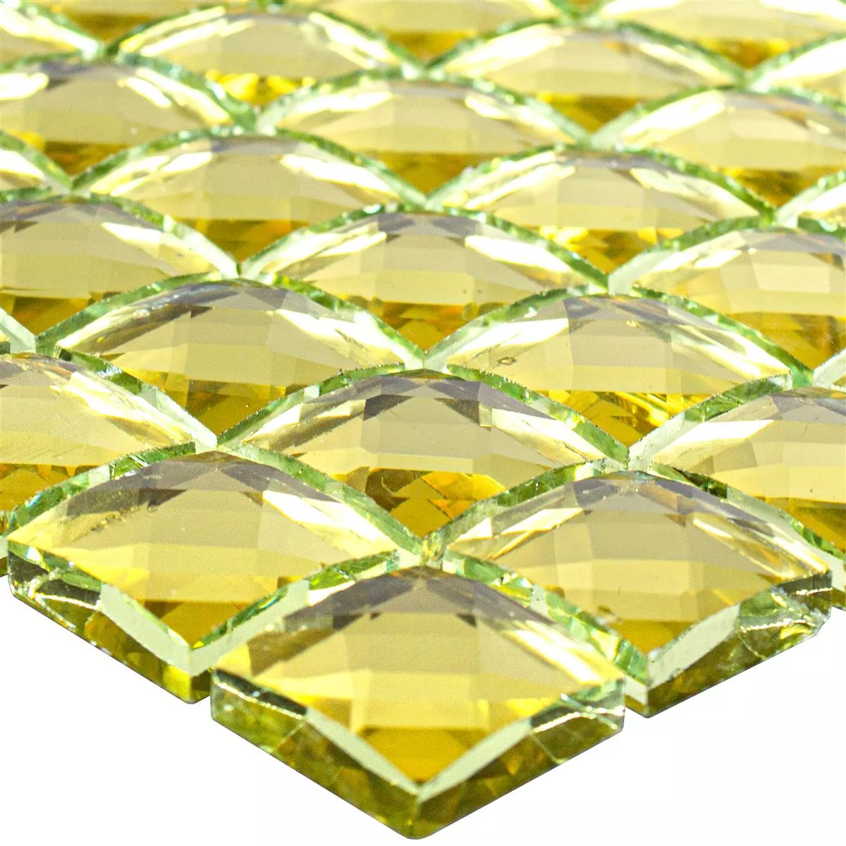 Cristal Azulejos De Mosaico Victoria Oro Cuadrado 23