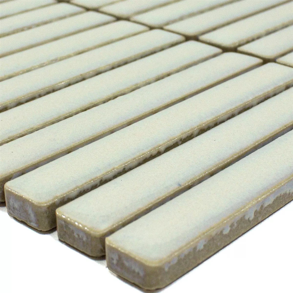 Azulejos De Mosaico Wallachia Gris Claro Brillante 12x92x8 mm