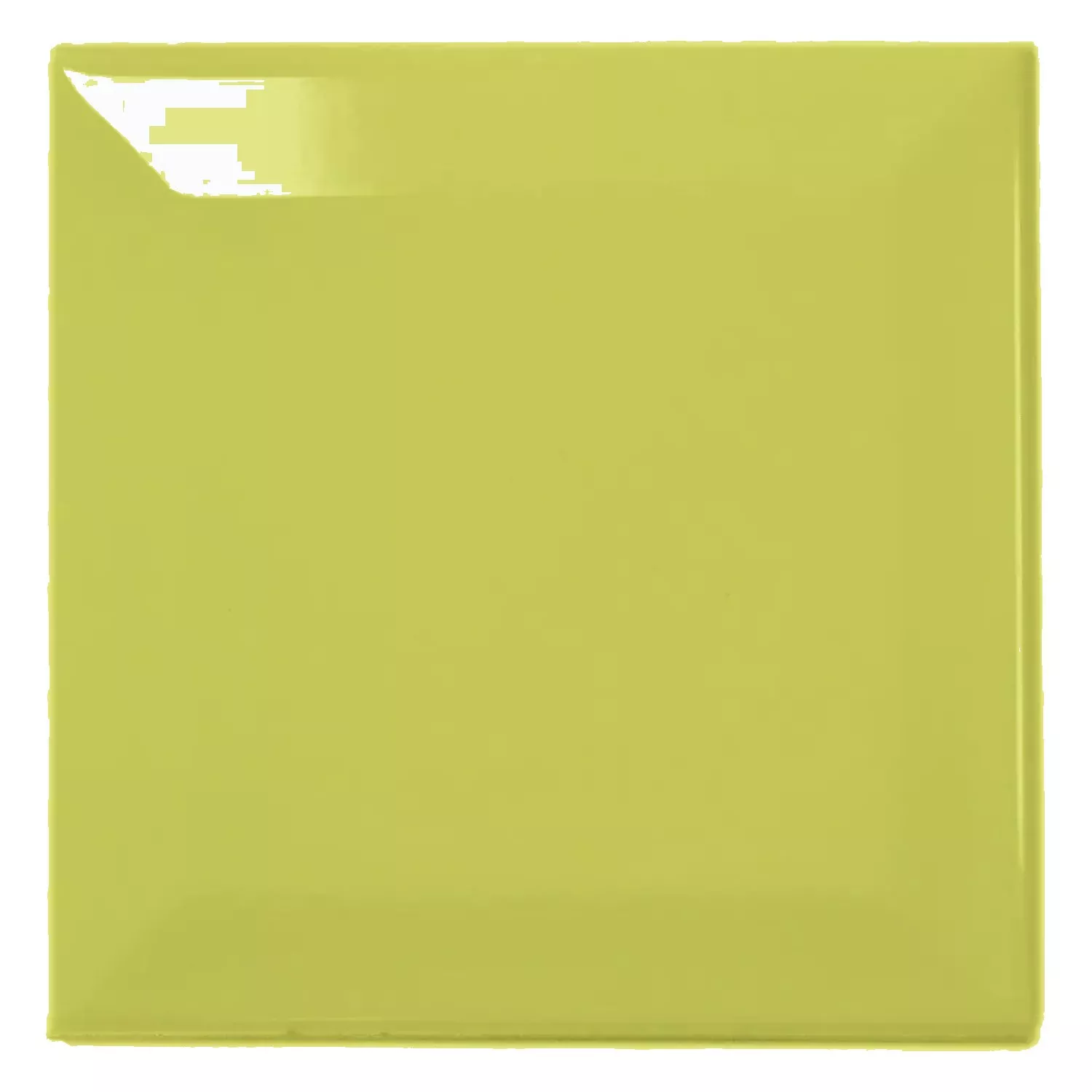 Azulejo de metro Verde Brillante 10x10 cm Faceta Catarina Pistacho