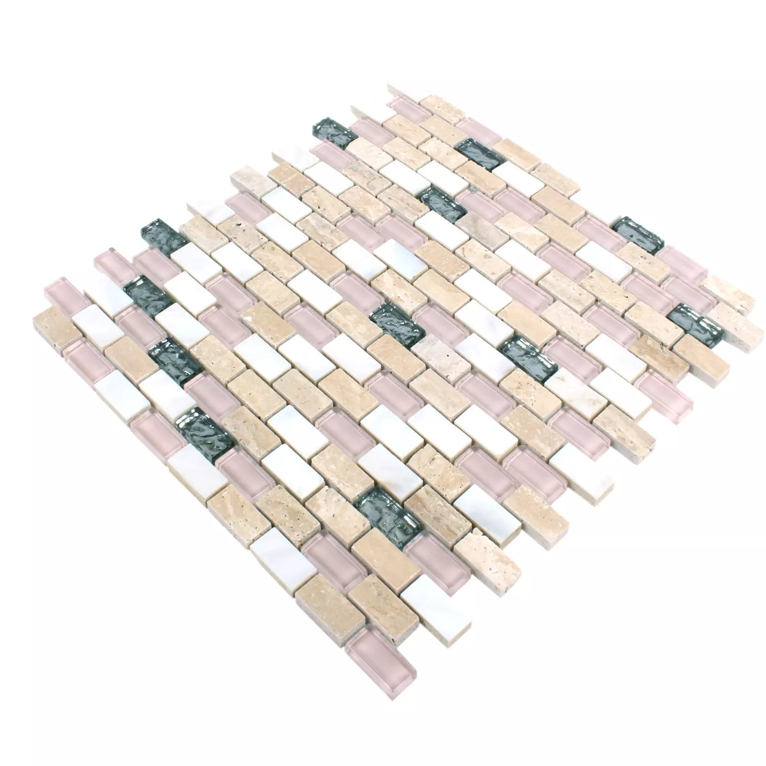 Azulejos De Mosaico Saltanat Beige Rosa
