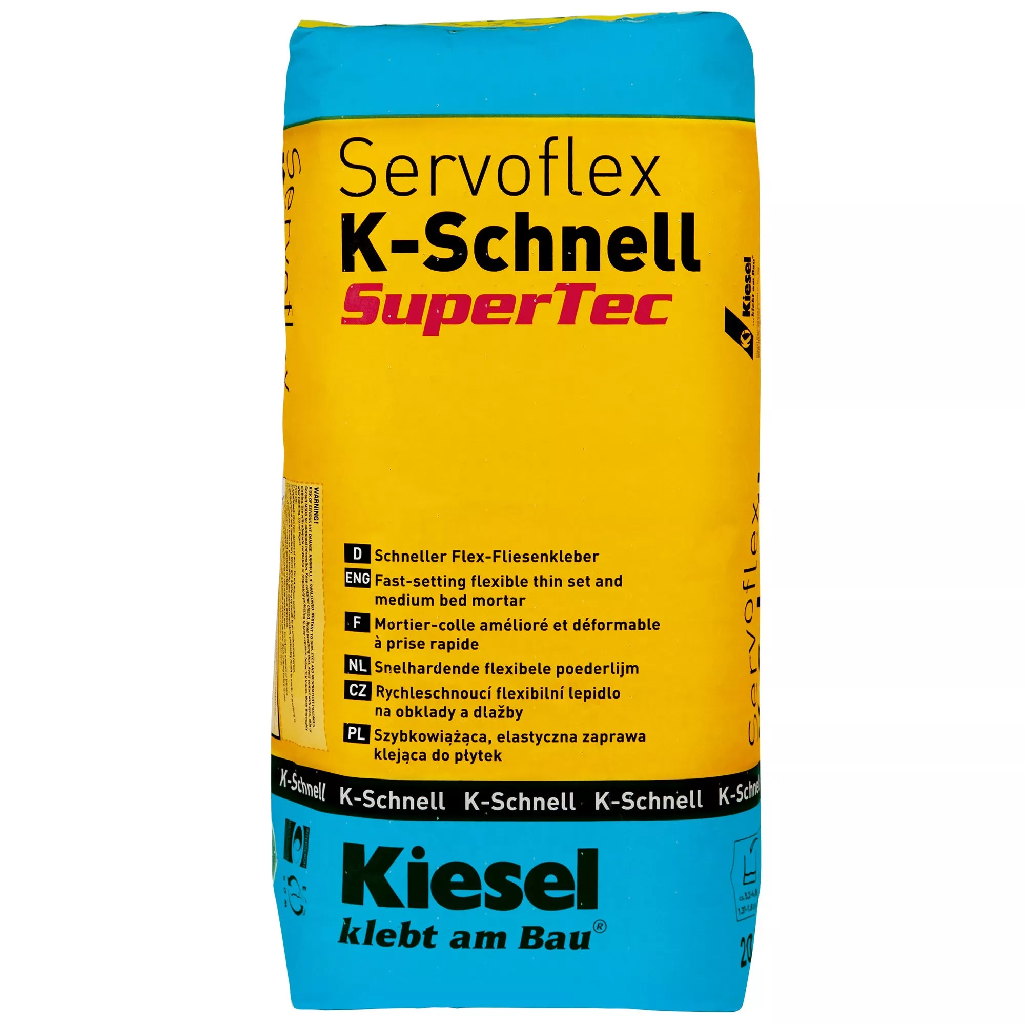 Kiesel Servoflex K-Schnell - Revestimientos De Gran Formato Adhesivo Rápido Para Baldosas (20KG)