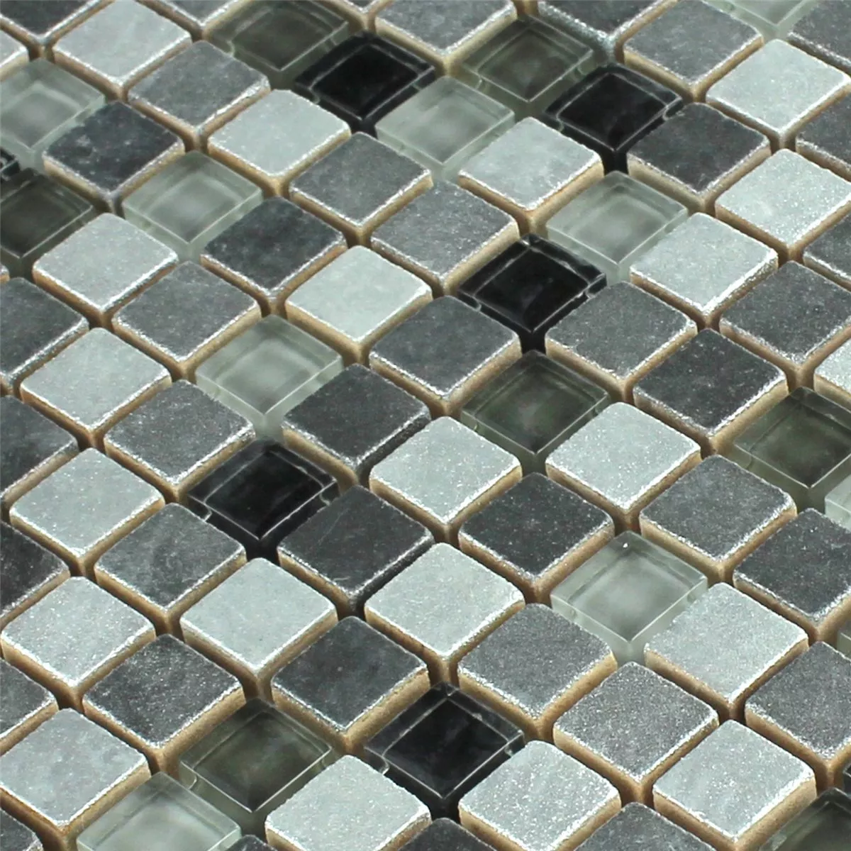Azulejos De Mosaico Cristal Piedra Natural Mezcla