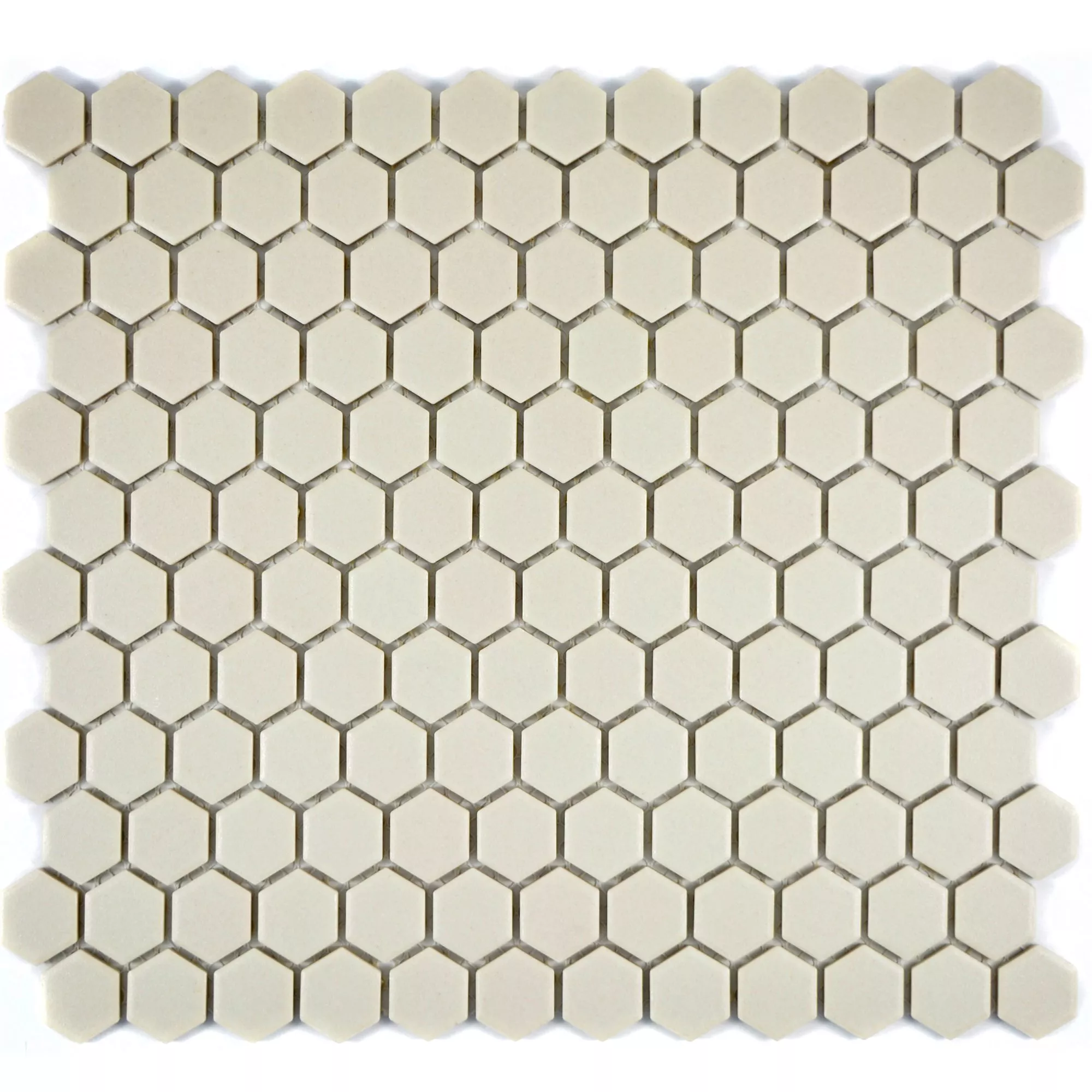 Cerámica Azulejos De Mosaico Hexagonales Zeinal No Esmaltado Beige Claro R10B