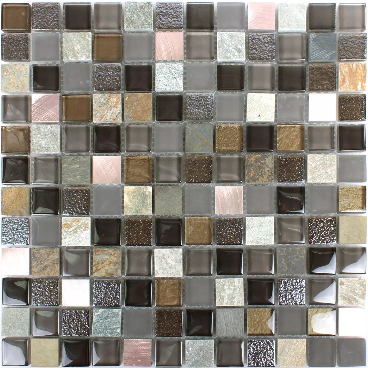 Cristal Piedra Natural Metal Azulejos De Mosaico Riksha