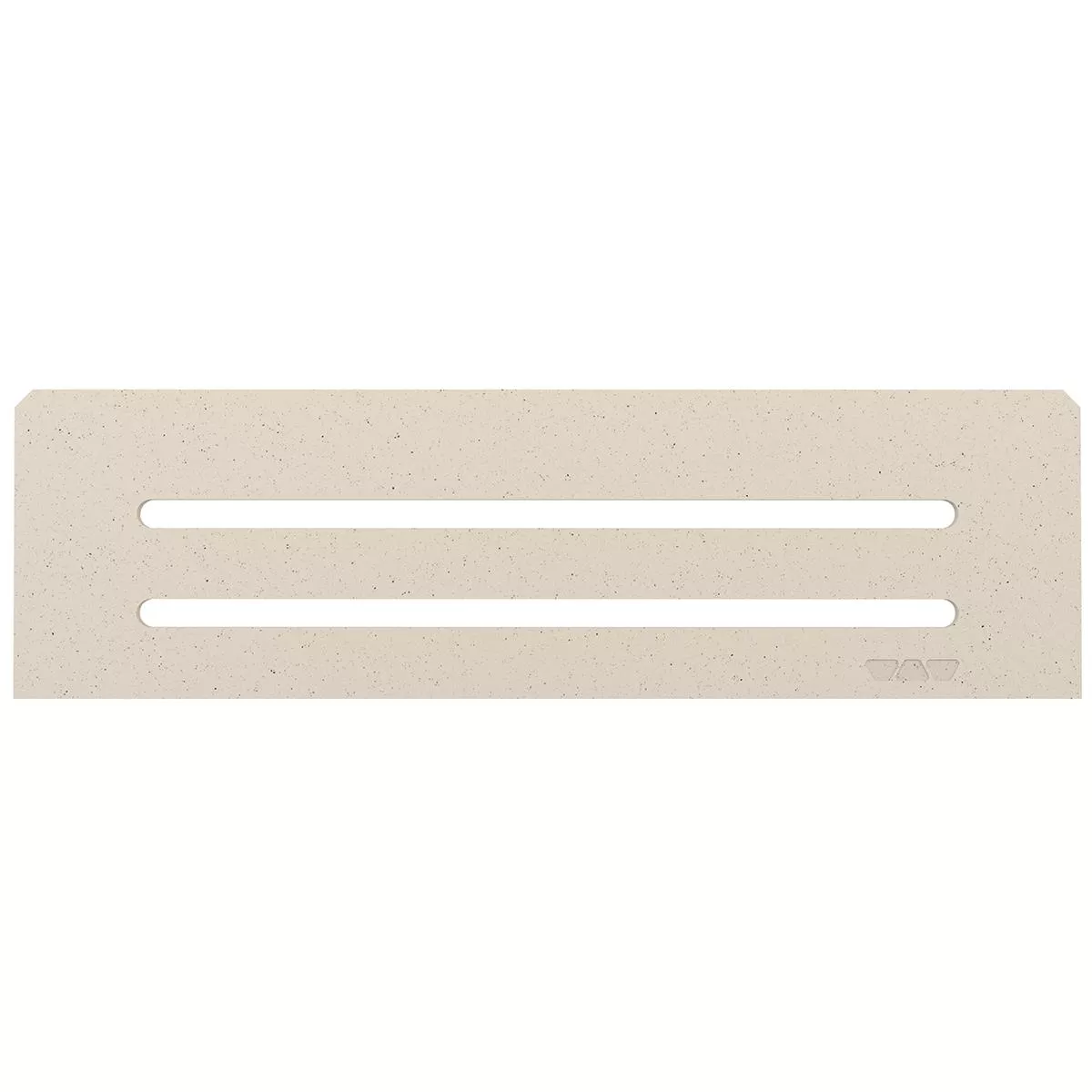 Estantería de pared rectangular Schlüter de 30x8,7 cm, color marfil ondulado