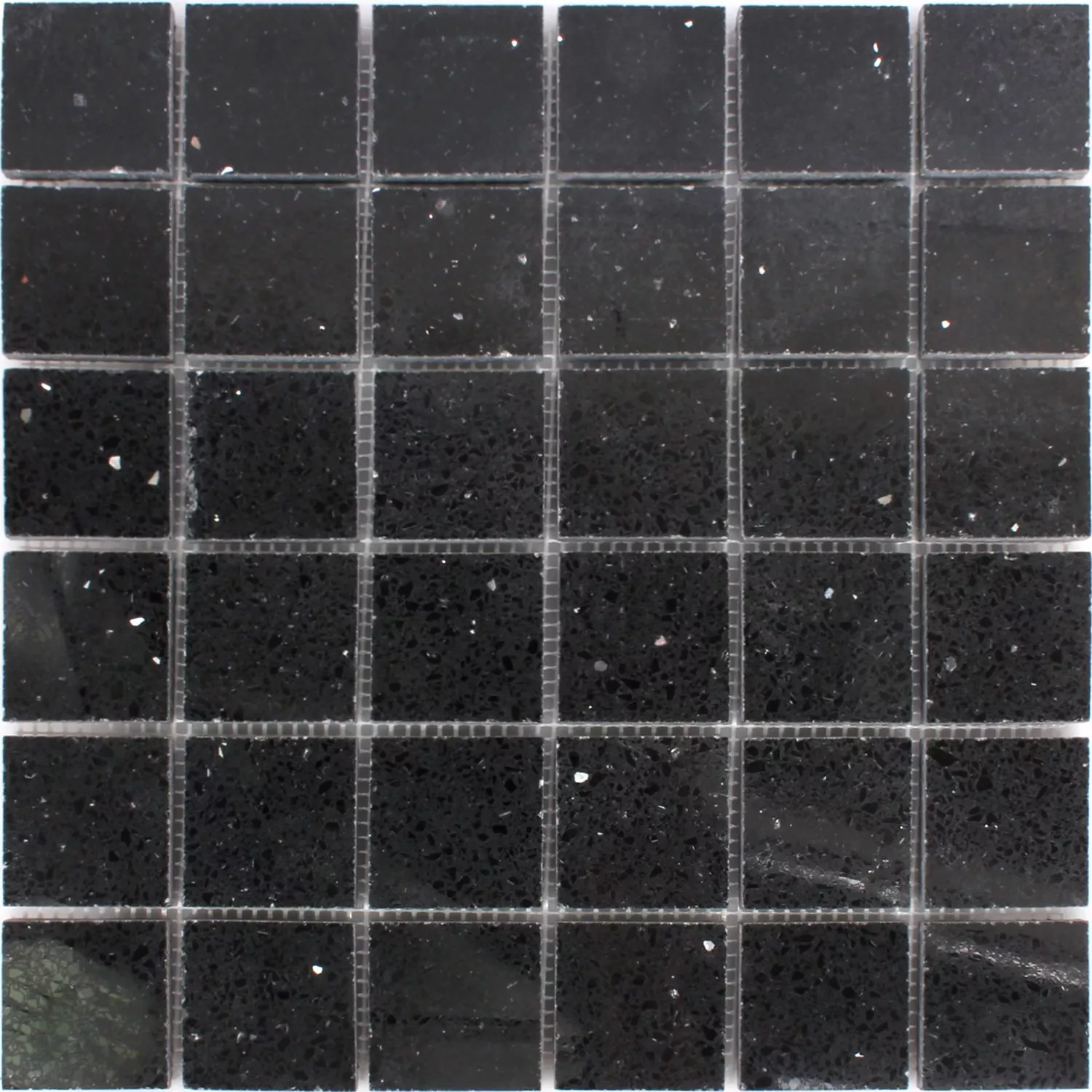 Azulejos De Mosaico Cuarzo Piedra Artificial Negro 48