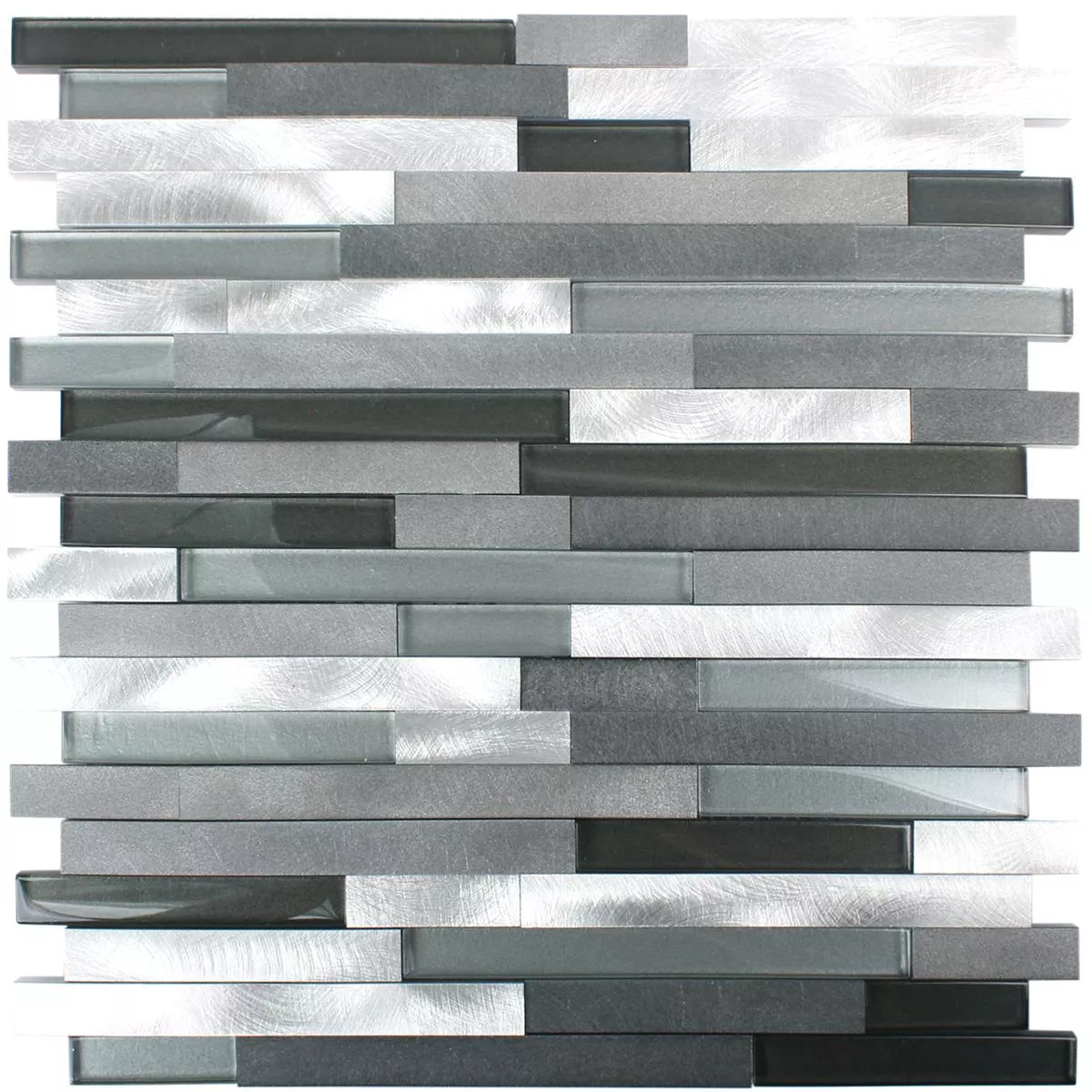 Azulejos De Mosaico Cristal Metal Margariti Negro Plateado