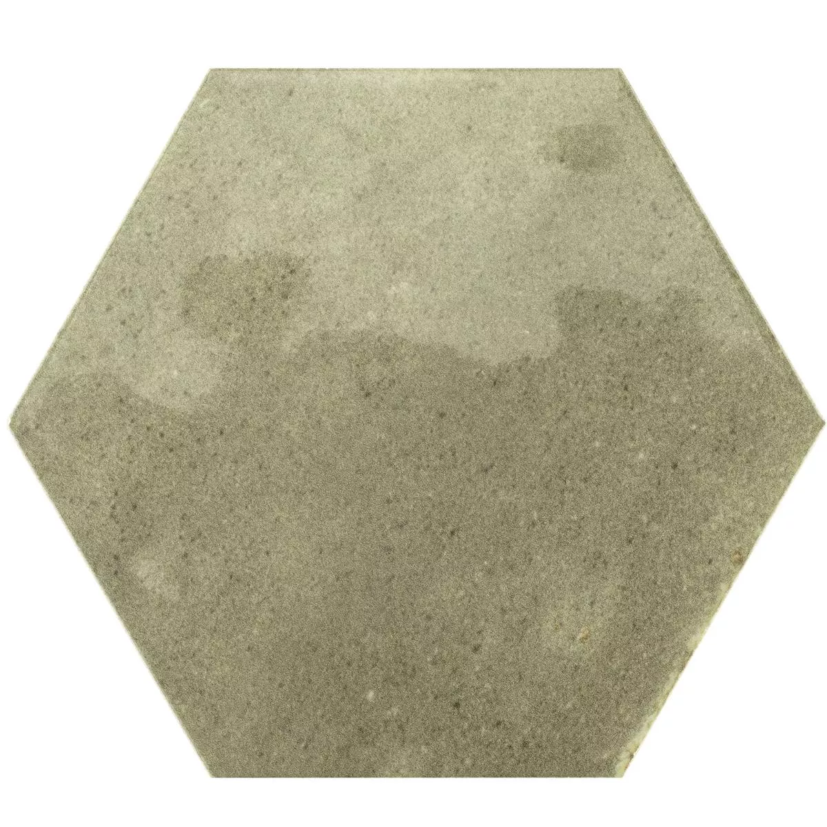 Muestra Revestimientos Arosa Brillante Corrugado Hexagonales Verde Oliva 17,3x15cm