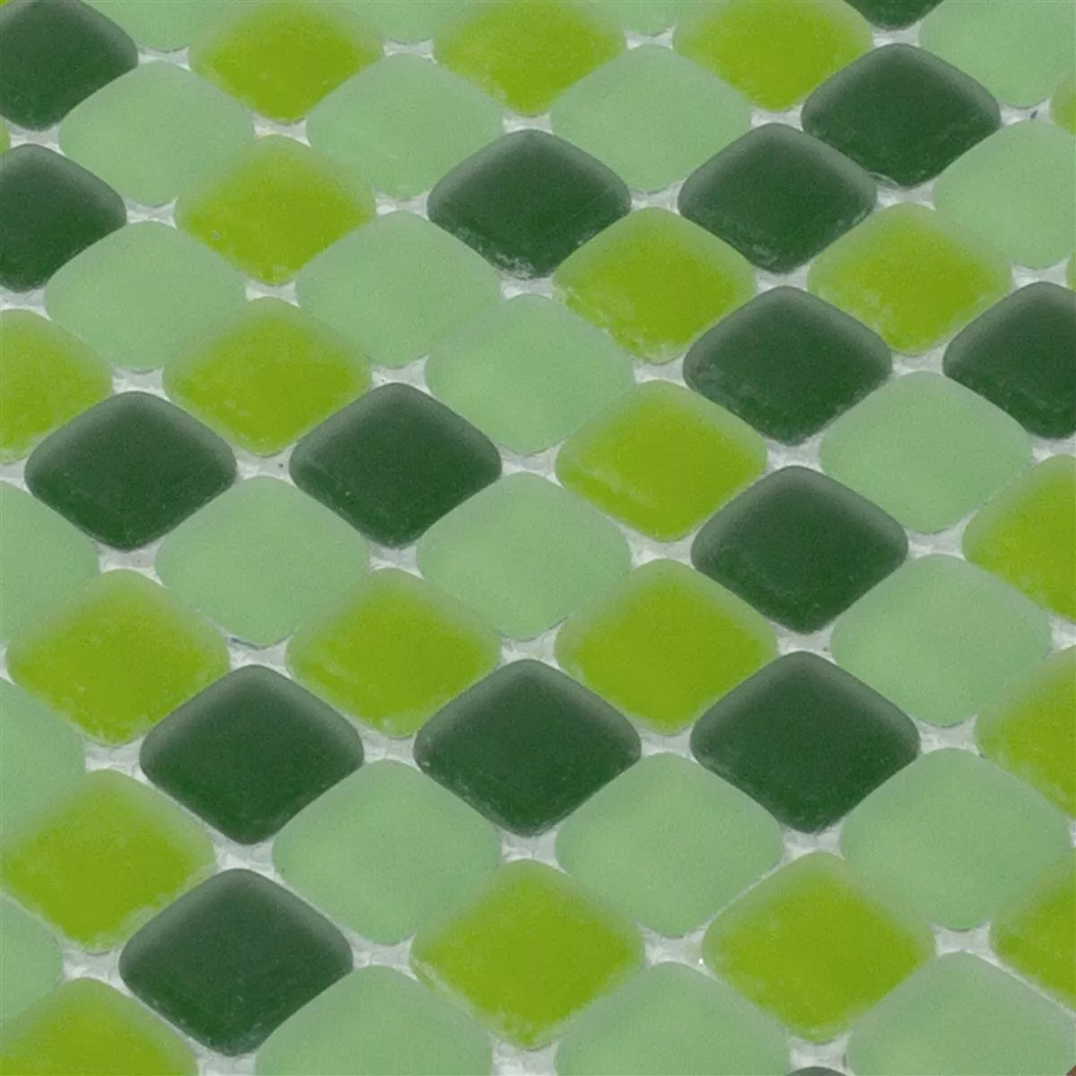 Mosaico de Cristal Azulejos Ponterio Frosted Verde Mix