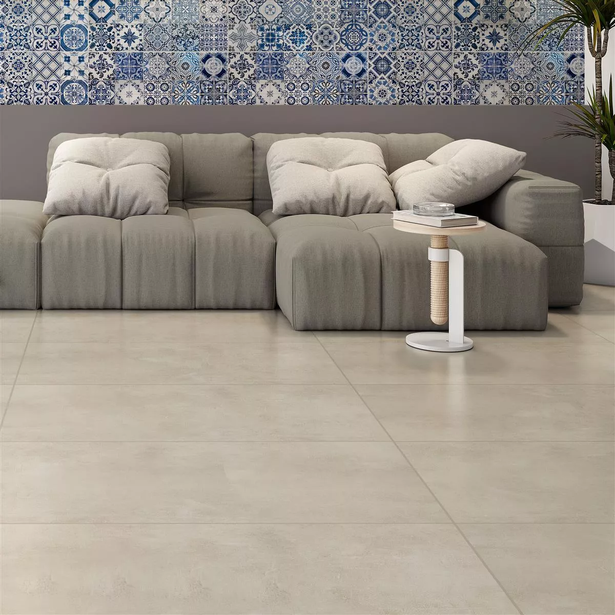 Muestra Pavimentos Assos Aspecto De Concreto R10/B Beige 60x120cm